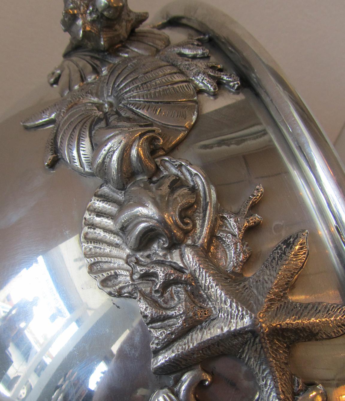 Monumental Italian Pewter Centerpiece /Punch Bowl, Richard Cipolla In Excellent Condition In Hollywood, FL