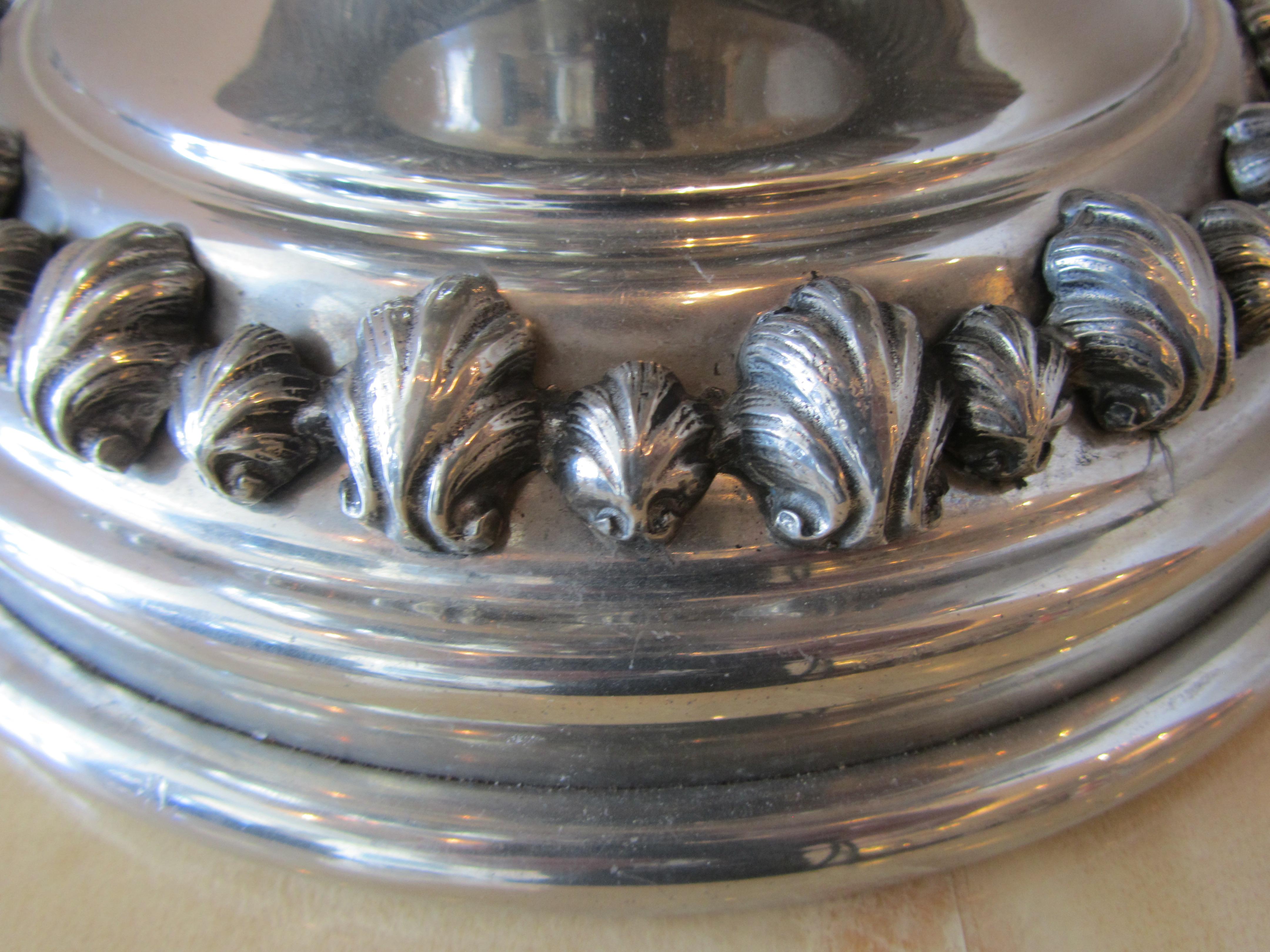 Late 20th Century Monumental Italian Pewter Centerpiece /Punch Bowl, Richard Cipolla
