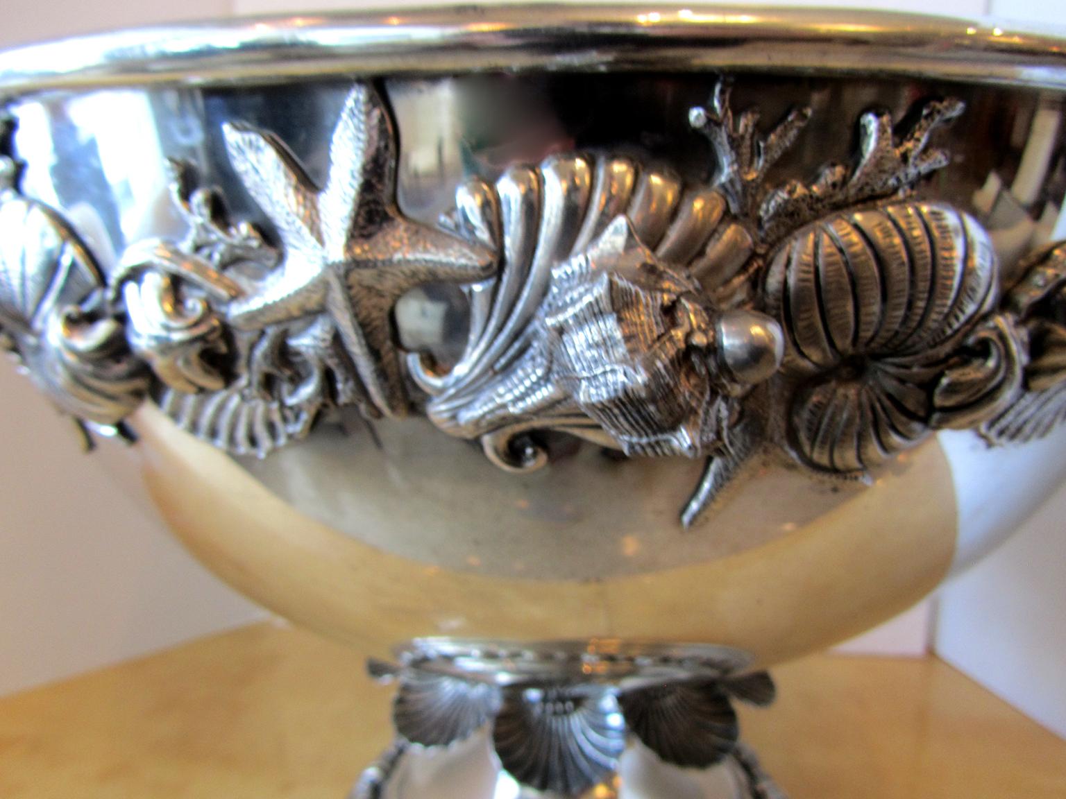 Monumental Italian Pewter Centerpiece /Punch Bowl, Richard Cipolla 1