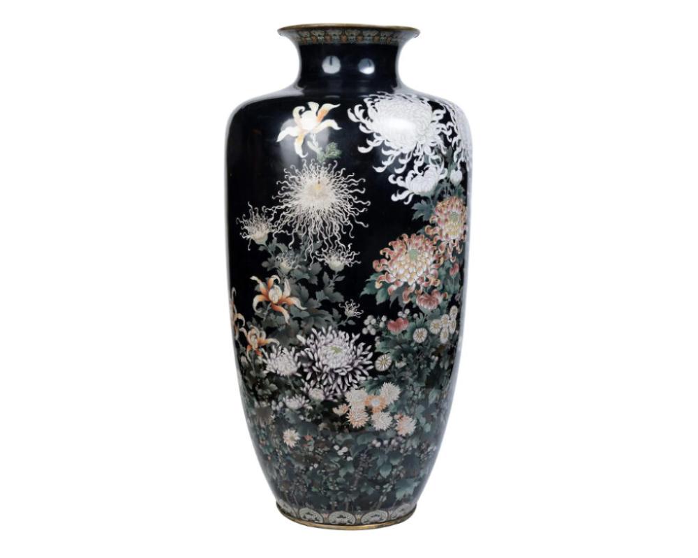 Monumentale japanische Cloisonne-Emaille-Vase, Hayashi Kodenji zugeschrieben