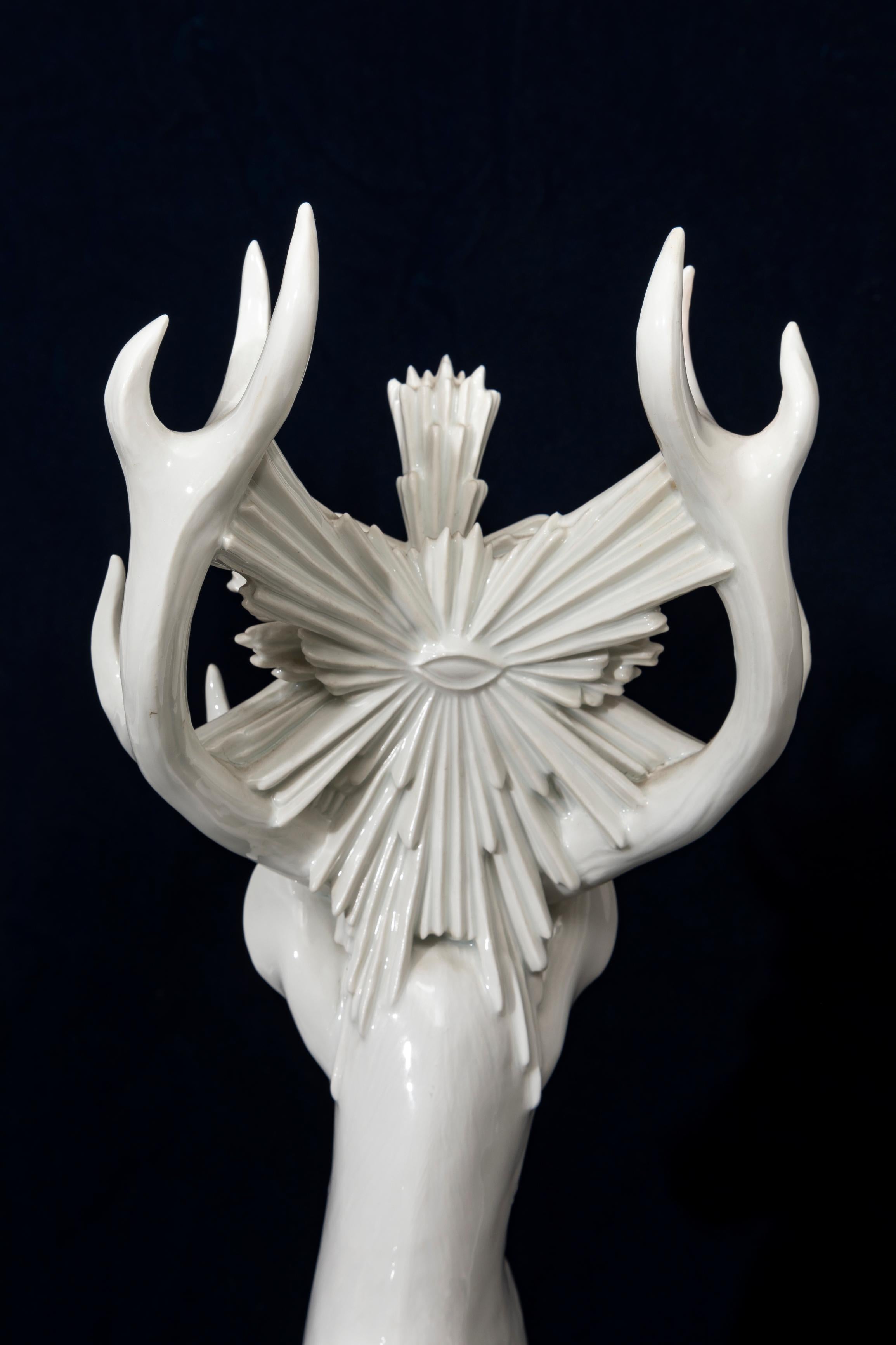 Modèle monumental d'un cerf en porcelaine de Meissen Blanc de Chine de Max Esser en vente 8