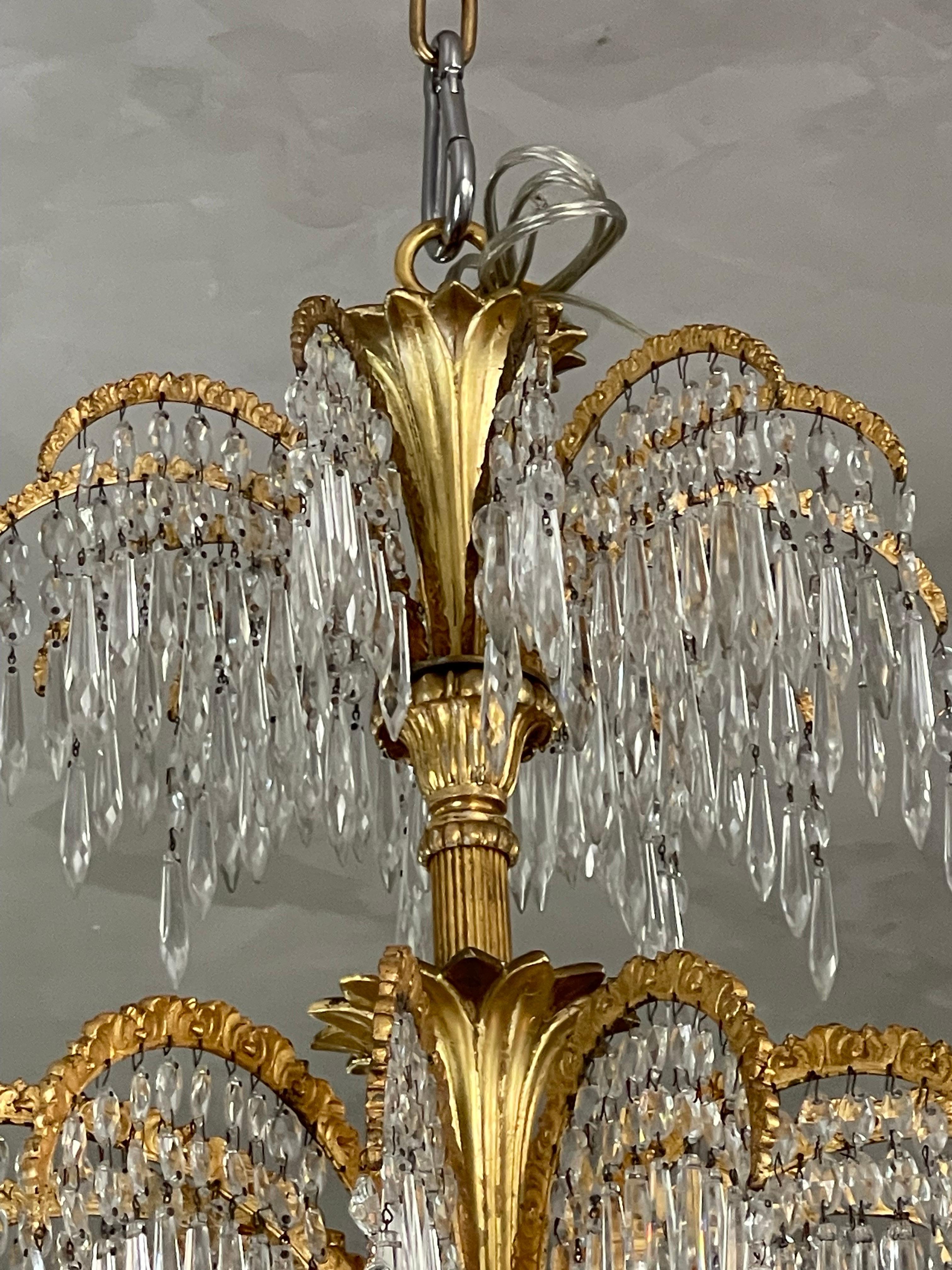Monumental Neo-Classical 18 Arm Chandelier, circa 1825, Designed by Schinkel For Sale 6