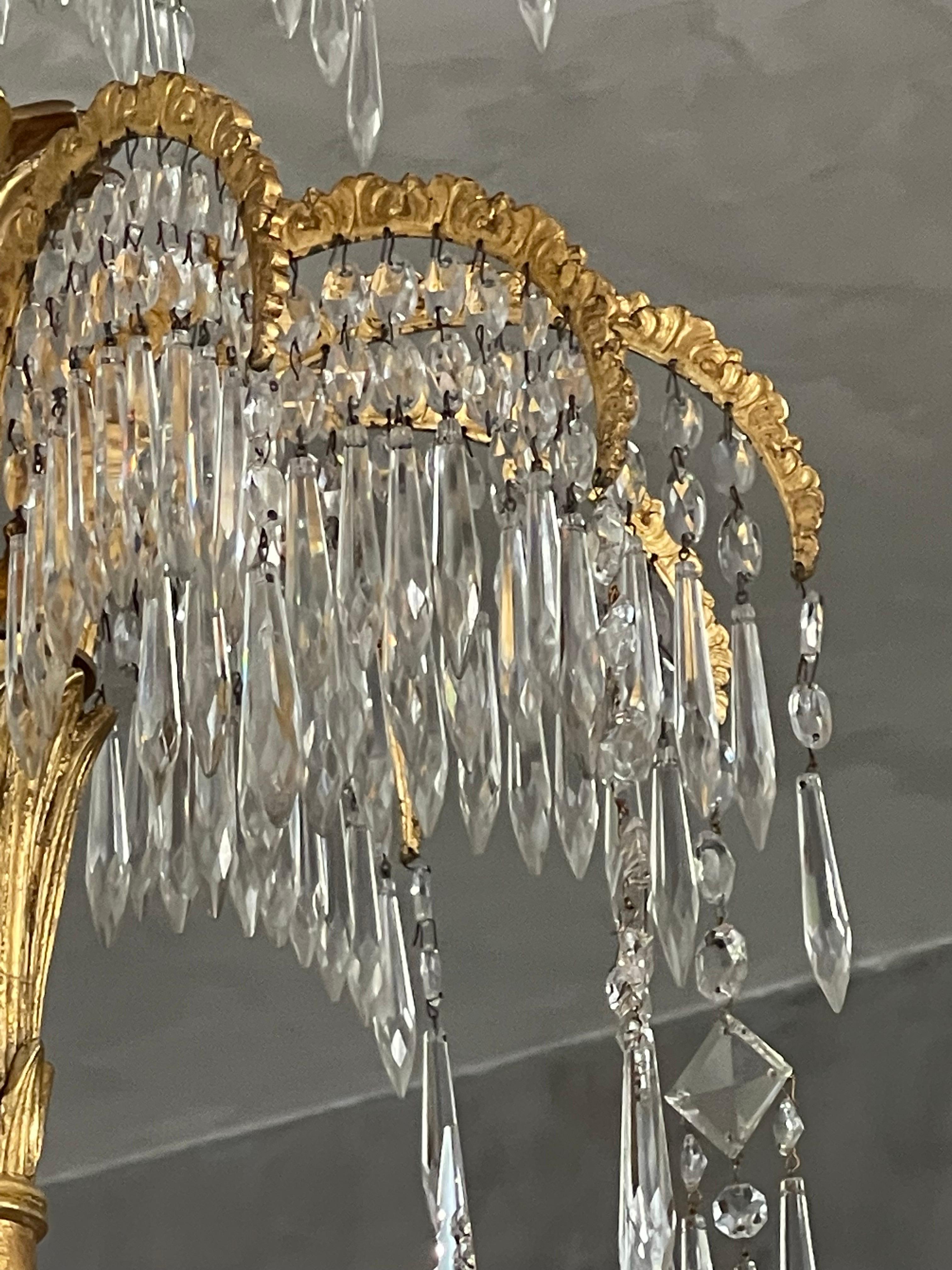 Monumental Neo-Classical 18 Arm Chandelier, circa 1825, Designed by Schinkel For Sale 7