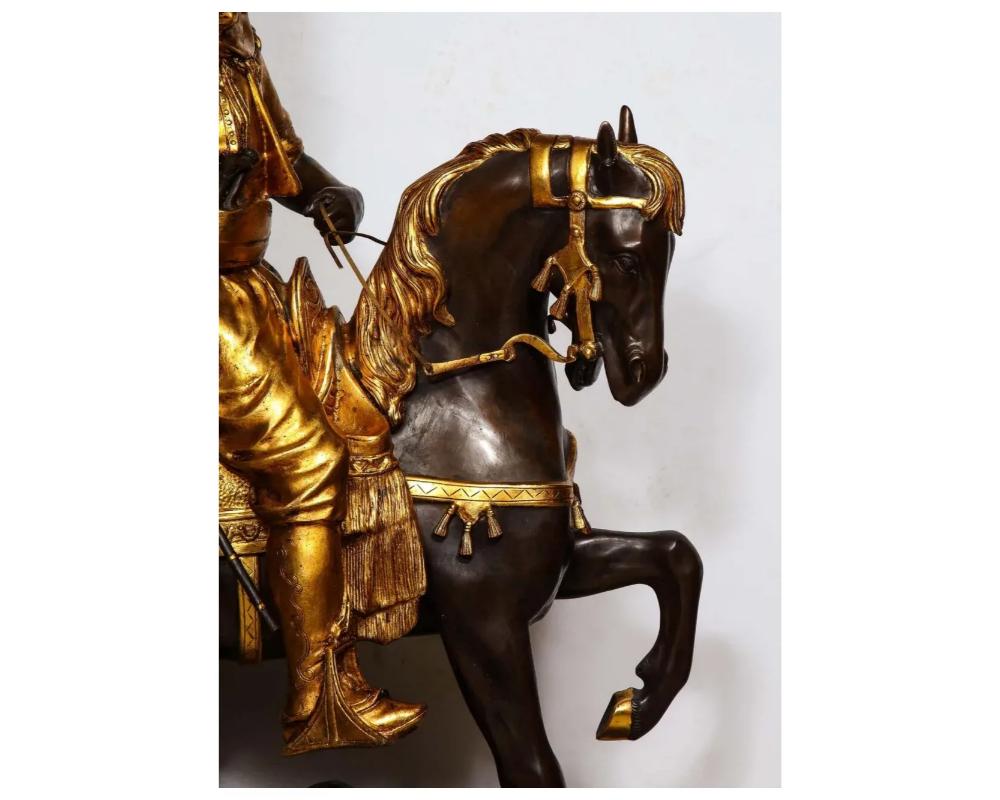 20th Century A Monumental Orientalist Bronze Sculpture “Cavalier Arabe” After Emile Guillemin For Sale