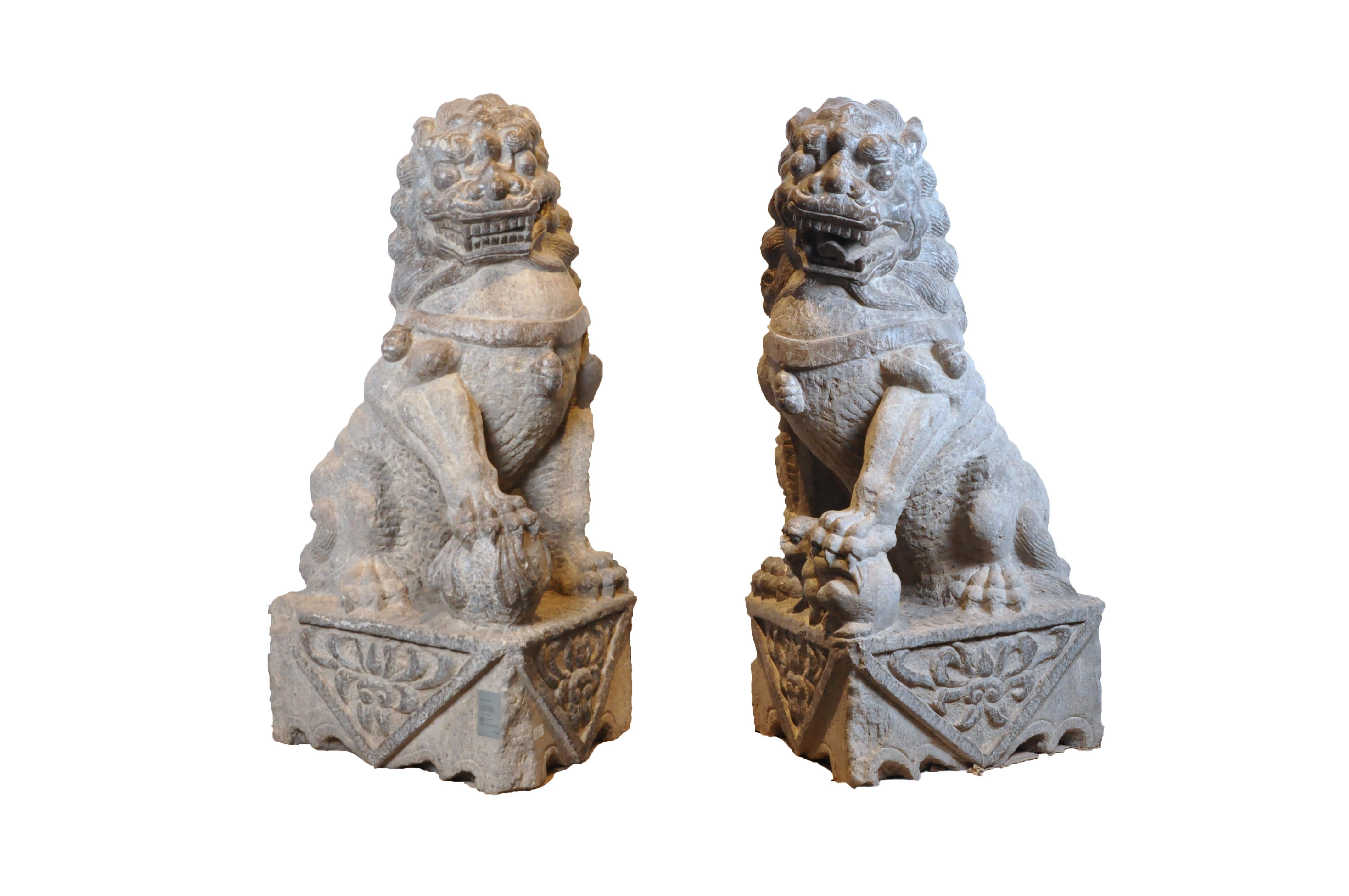 Often referred to as Fu Dogs in western culture, these handsome stone sentinels are iconic gatekeepers seen throughout Asia. Traditional symbols of protection, they are made from durable materials like bronze or stone and are presented in pairs to