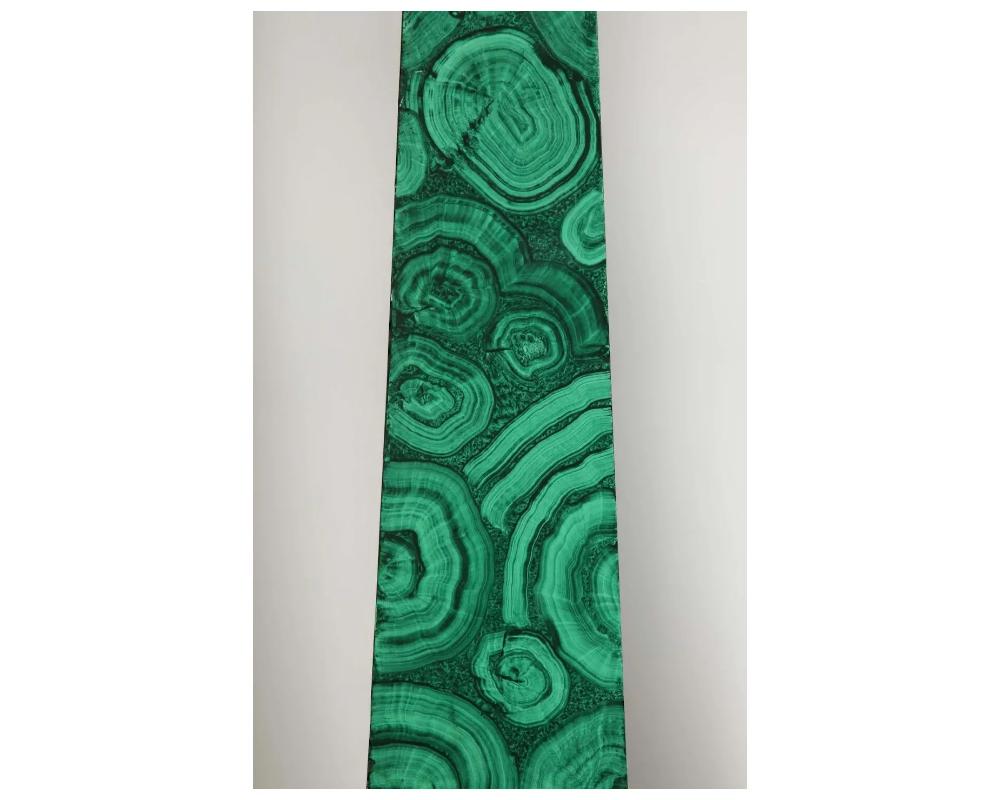 A Monumental Pair of Faux Malachite Painted Obelisks 9