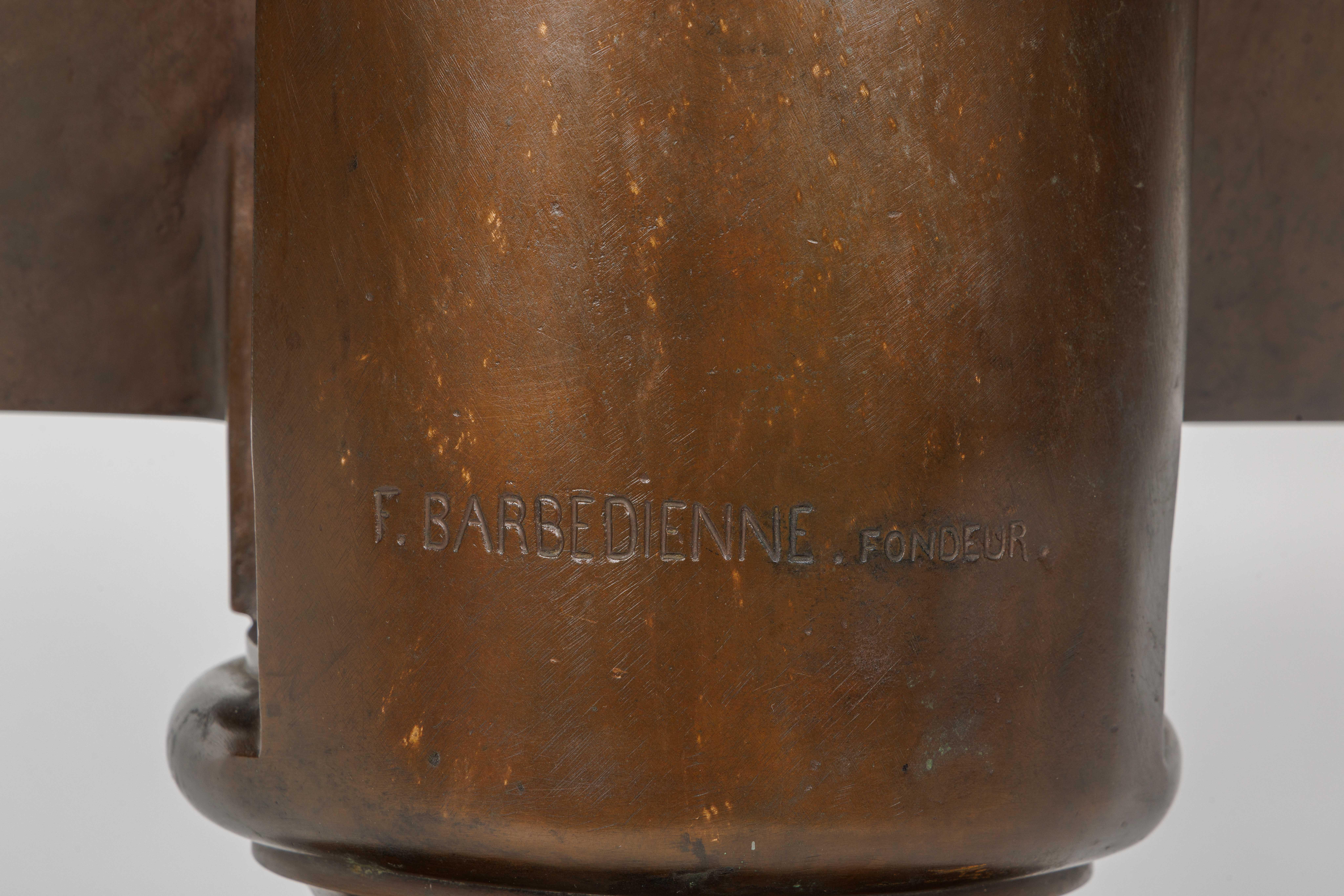 Monumentale patinierte Bronzebüste Jesu Christi aus Jesus Christus von Clesinger und Barbedienne im Angebot 1