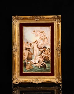 A Monumental & quite rare KPM Porcelain Plaque "The Birth of Venus", Circa 1870