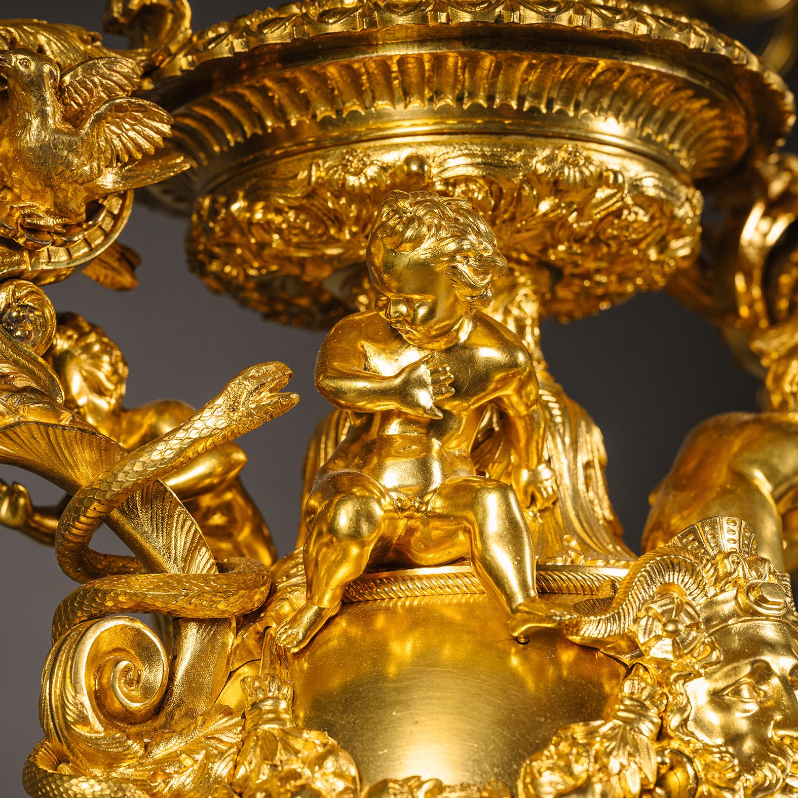 A Monumental Renaissance Revival Clock Garniture, Attributed to Feuchère For Sale 2