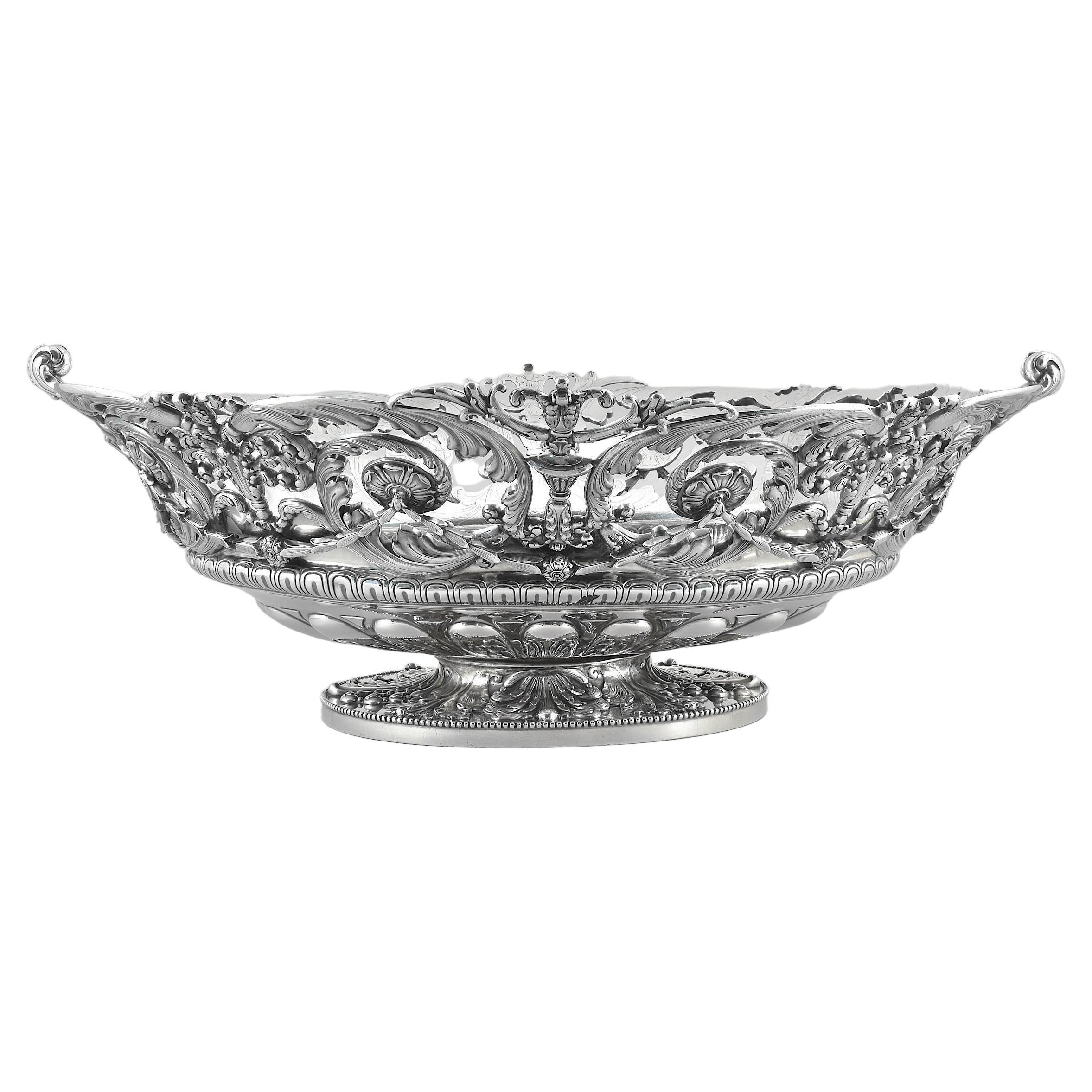 Centro de mesa jardinera monumental de plata, Tiffany & Co