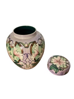 A Moorcroft "Blakeney Mallow" ginger jar, Art Nouveau-style pottery.