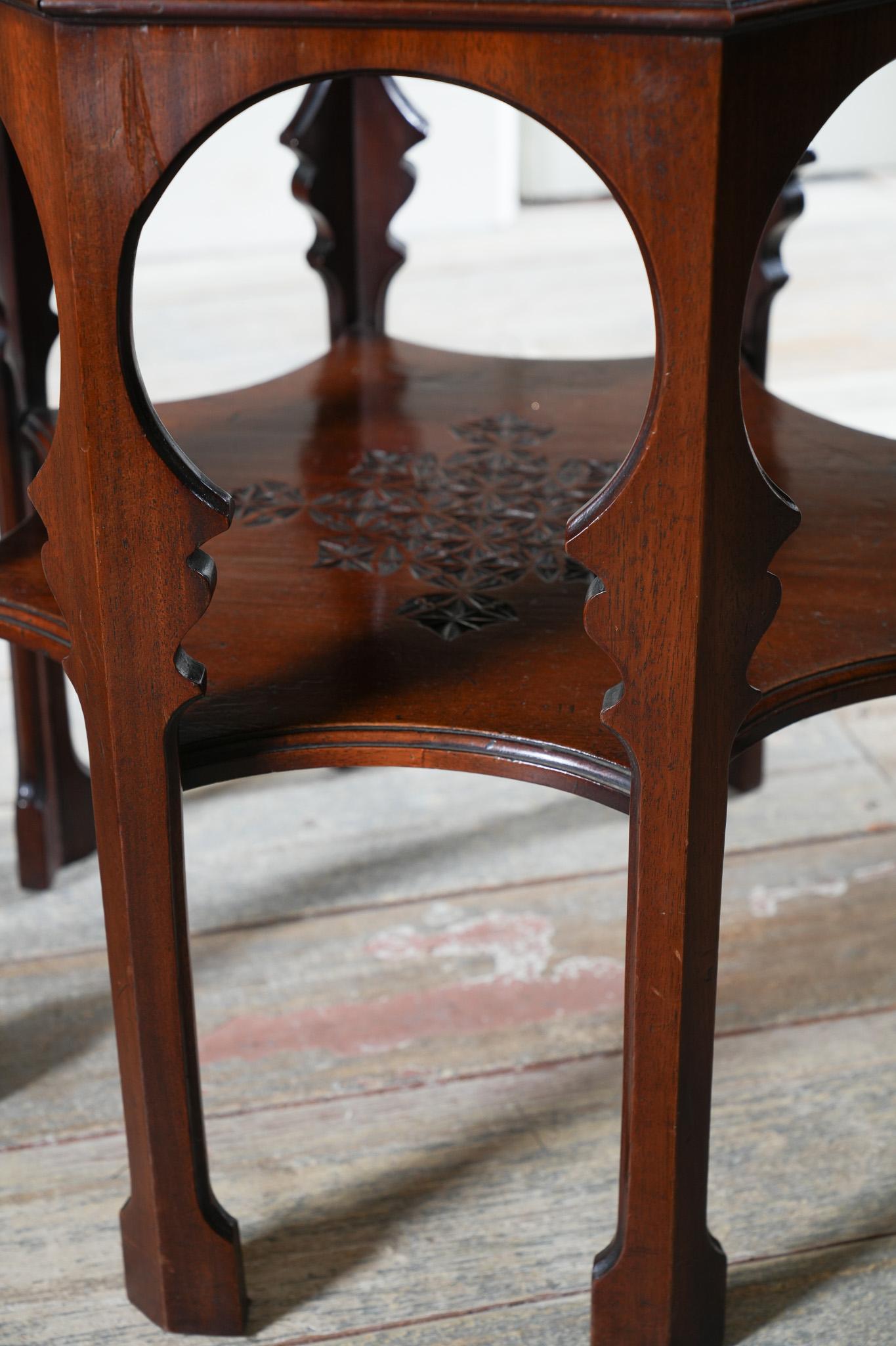 A Moorish Mahogany Occasional Table by Liberty of London In Good Condition In Conwy, GB