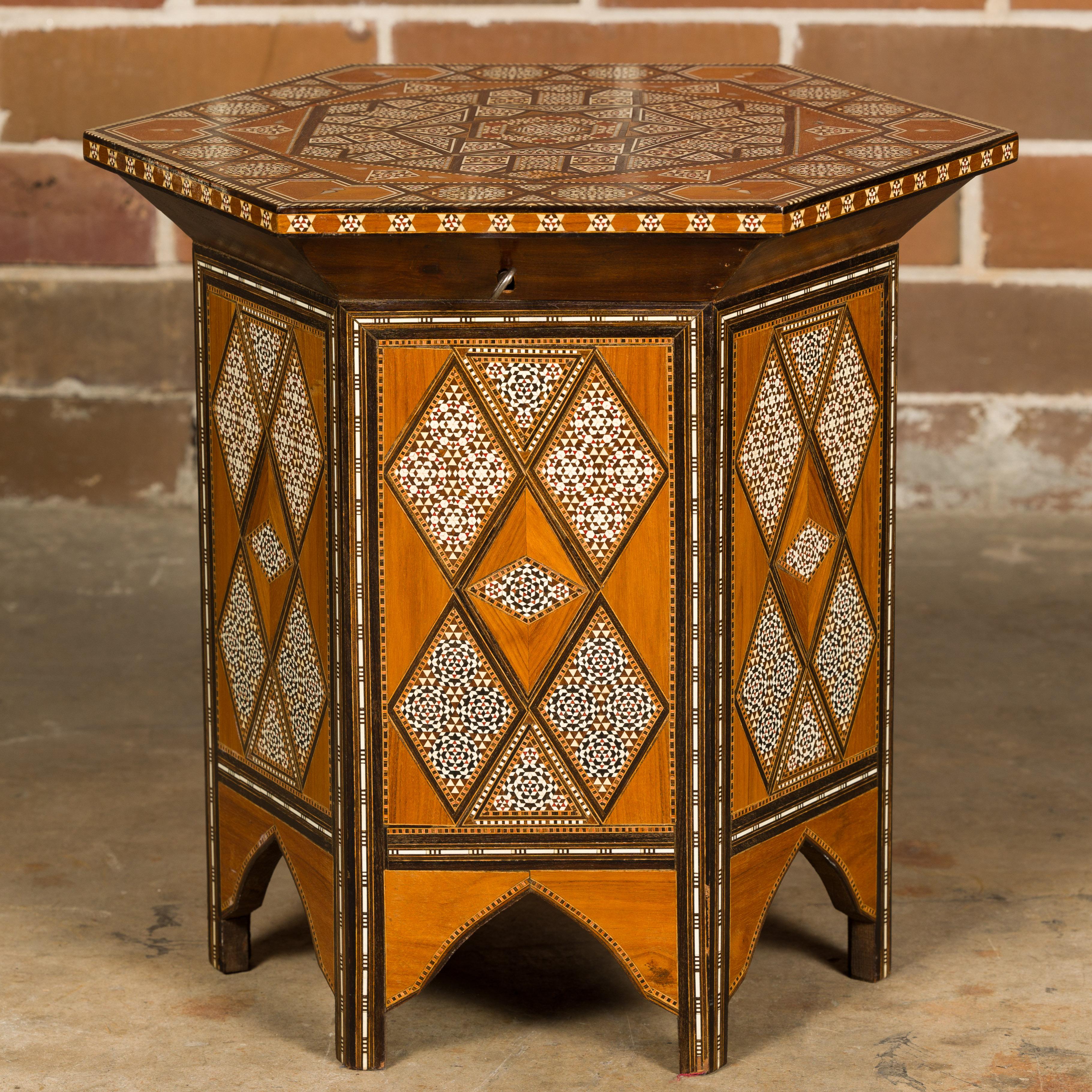 moroccan inlay side table