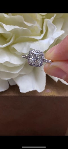 A MORCHA 1.5 Carat Cushion diamond ring