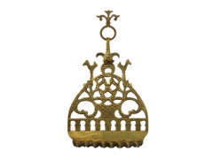 A Moroccan Brass Hanukkah Lamp, late 19th Century