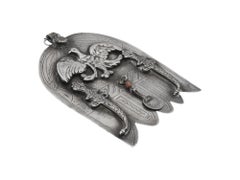 A Moroccan Silver Hamsa, Early 20th Century. Judaica Amulet