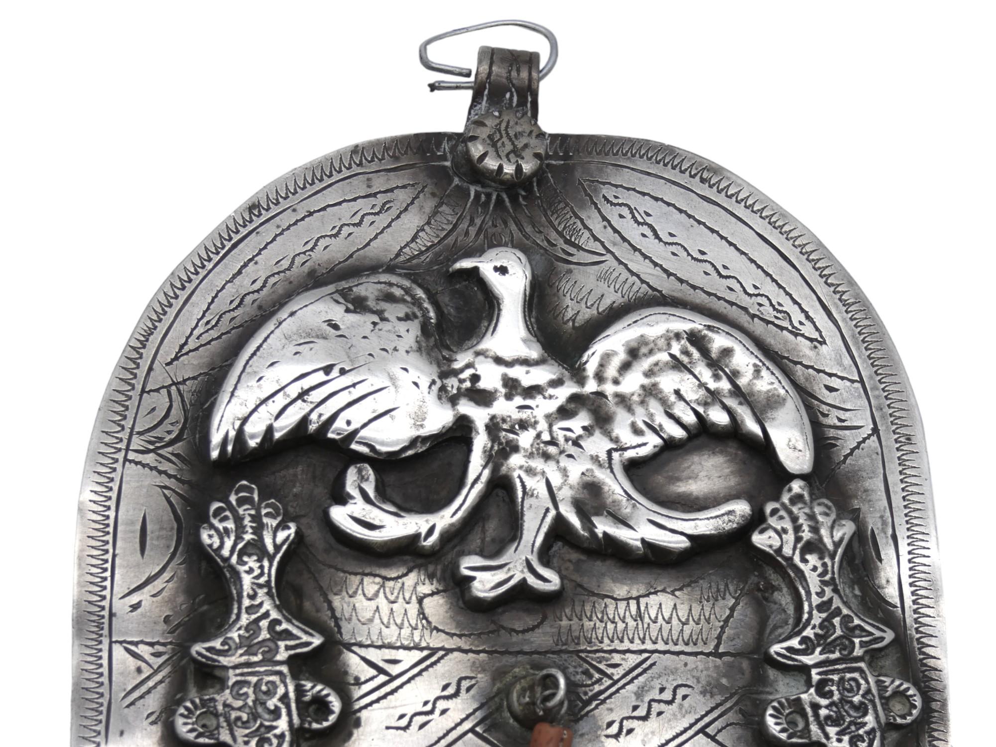 A Moroccan Silver Hamsa, Early 20th Century. Judaica Amulet 1