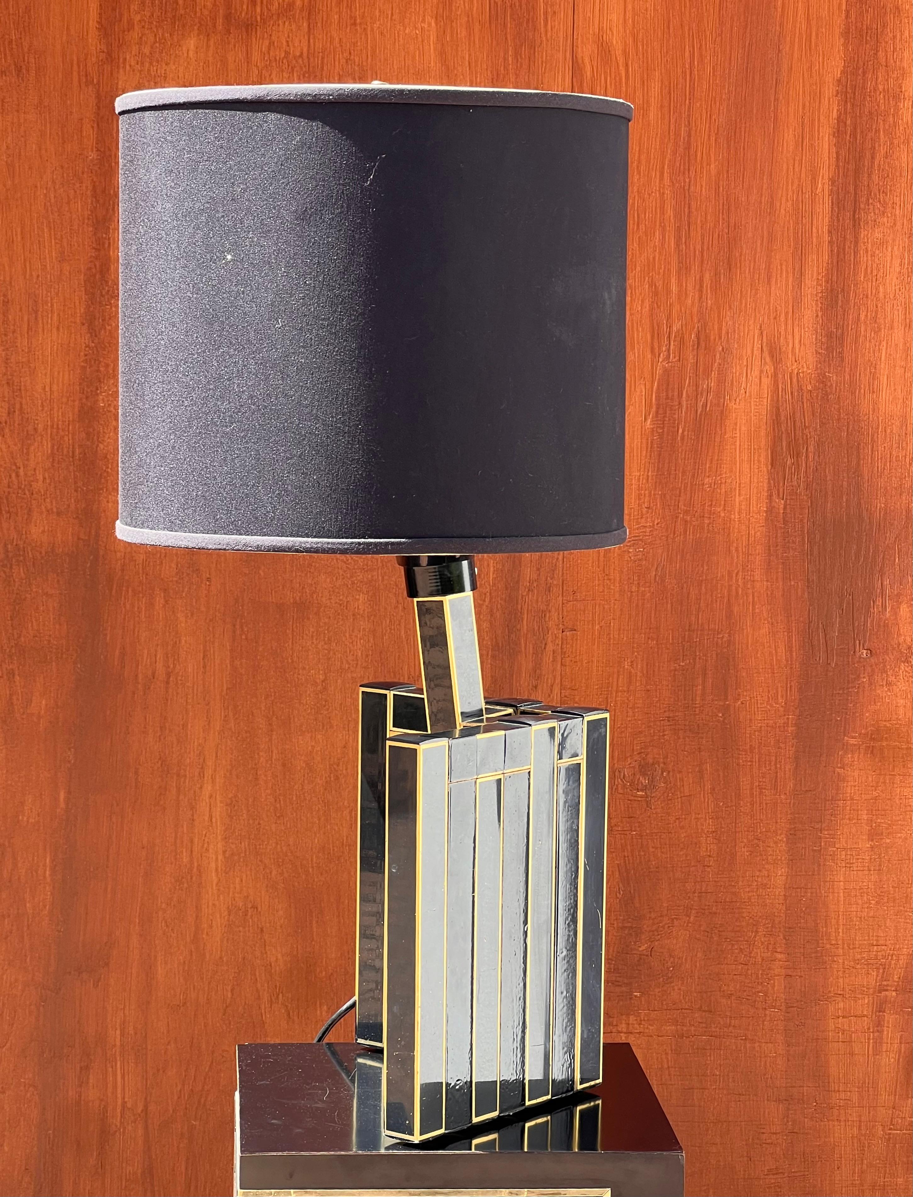 A mosaic table lamp by BD Lumica, signed, circa 1970 For Sale 9