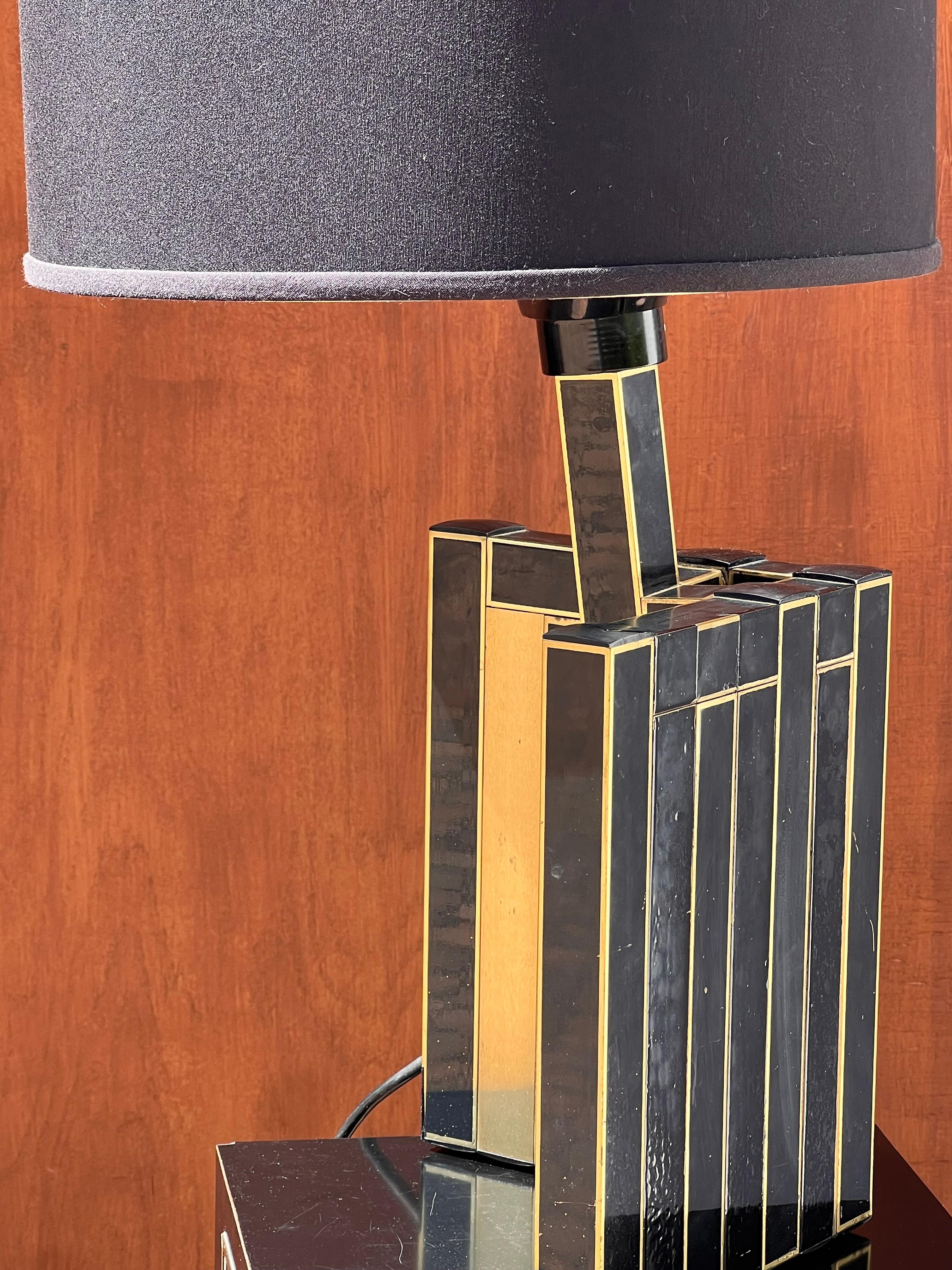 A mosaic table lamp by BD Lumica, signed, circa 1970 For Sale 13