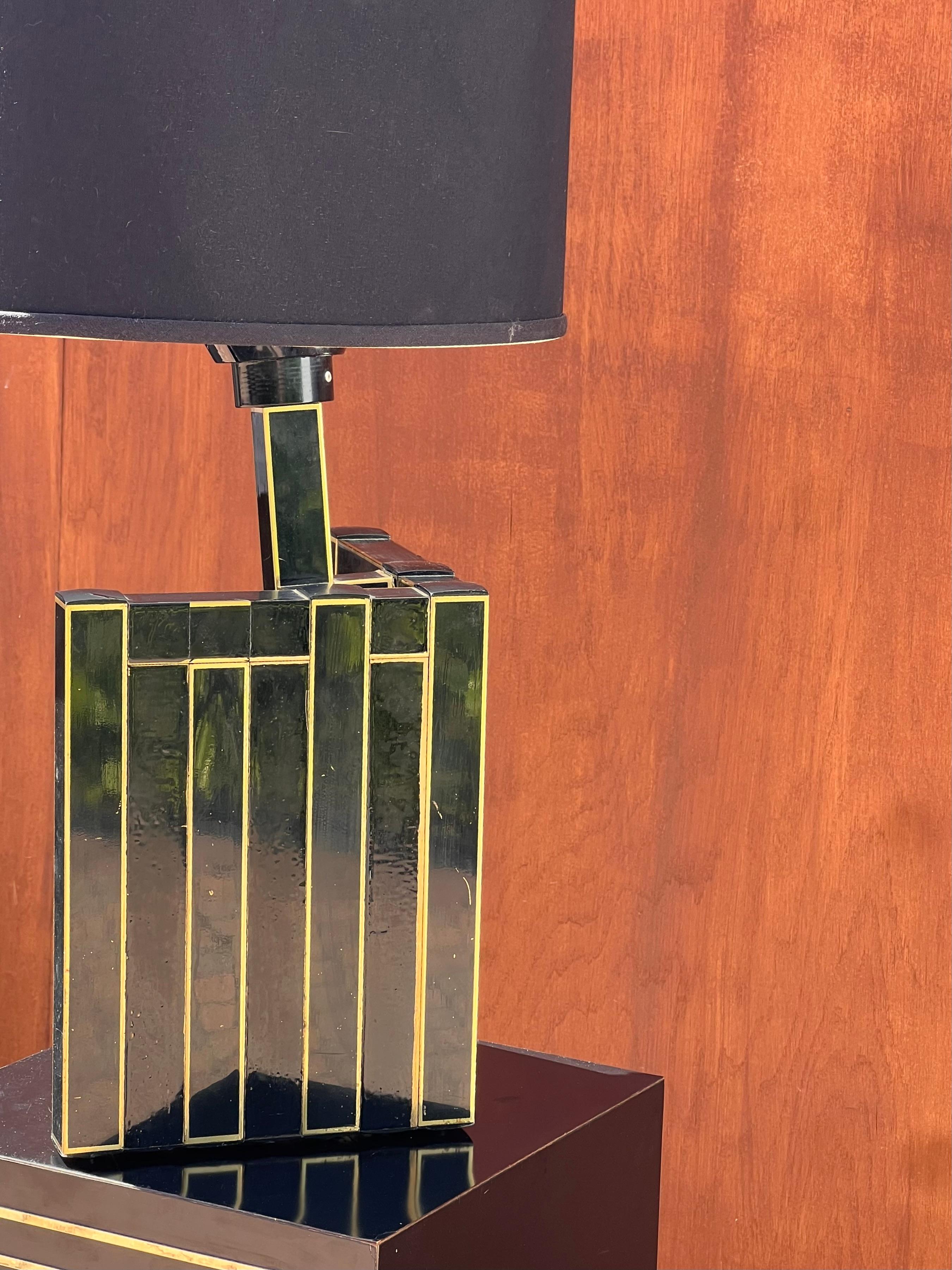20th Century A mosaic table lamp by BD Lumica, signed, circa 1970 For Sale
