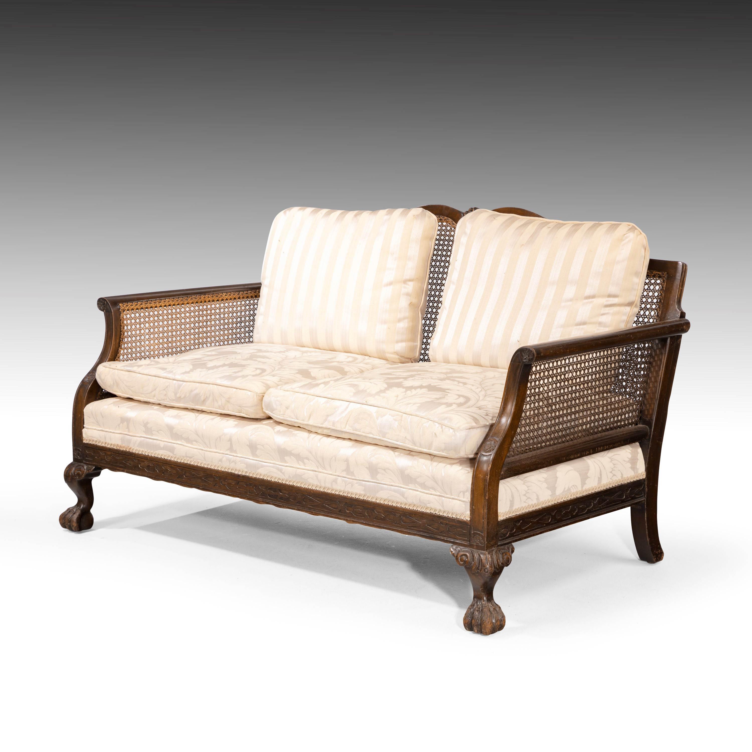 Most Attractive Early 20th Century Bergère Sofa 3