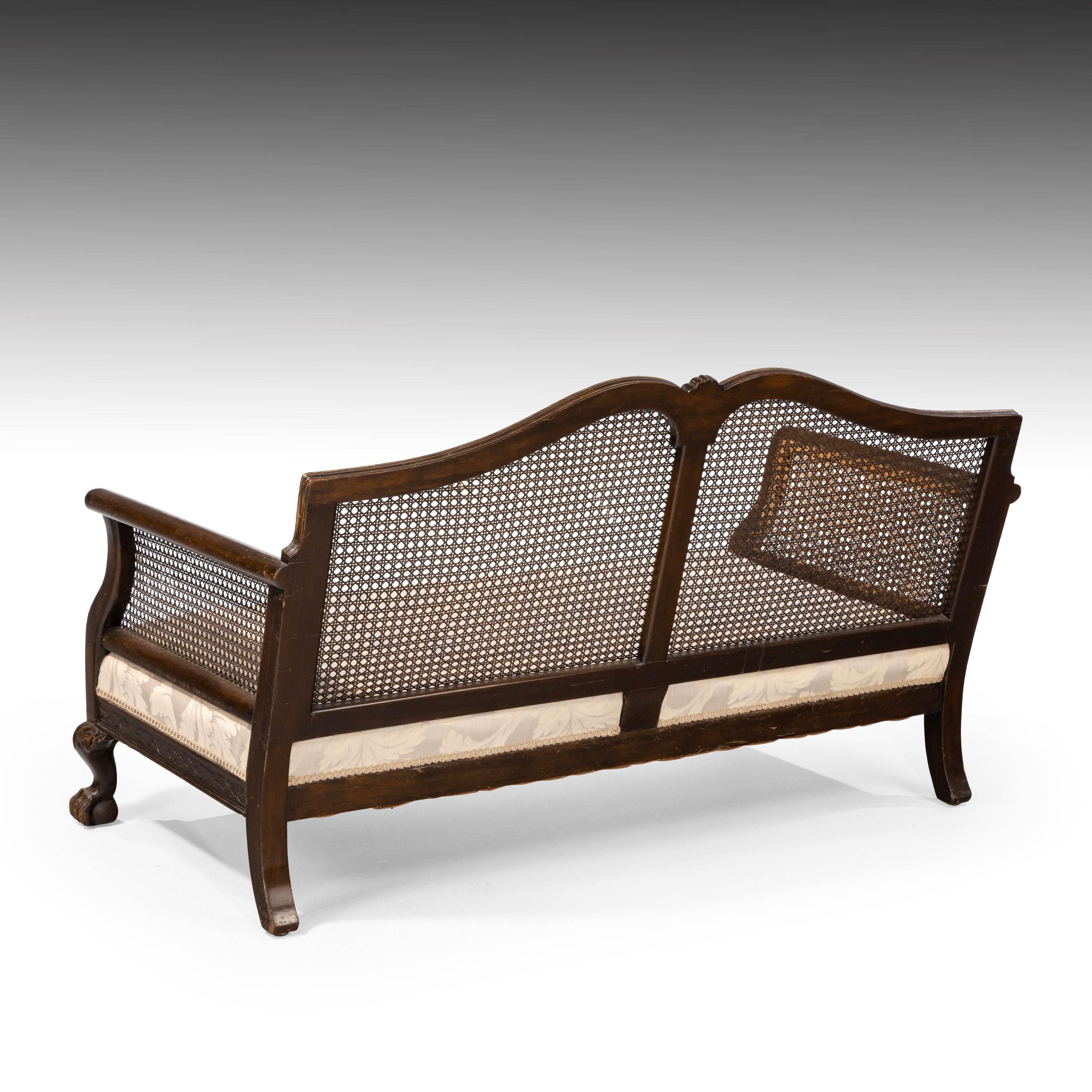 Most Attractive Early 20th Century Bergère Sofa 1