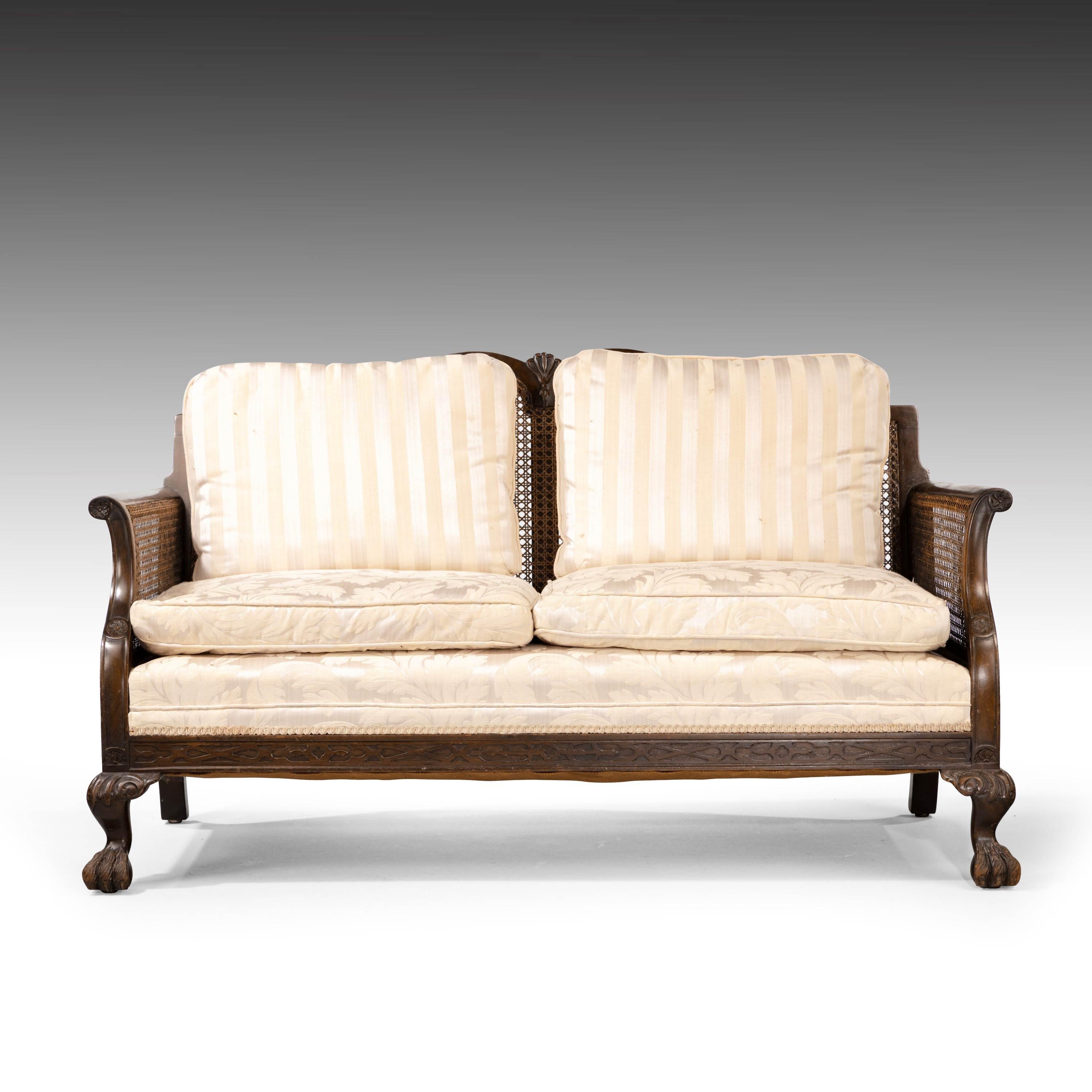 Most Attractive Early 20th Century Bergère Sofa 2