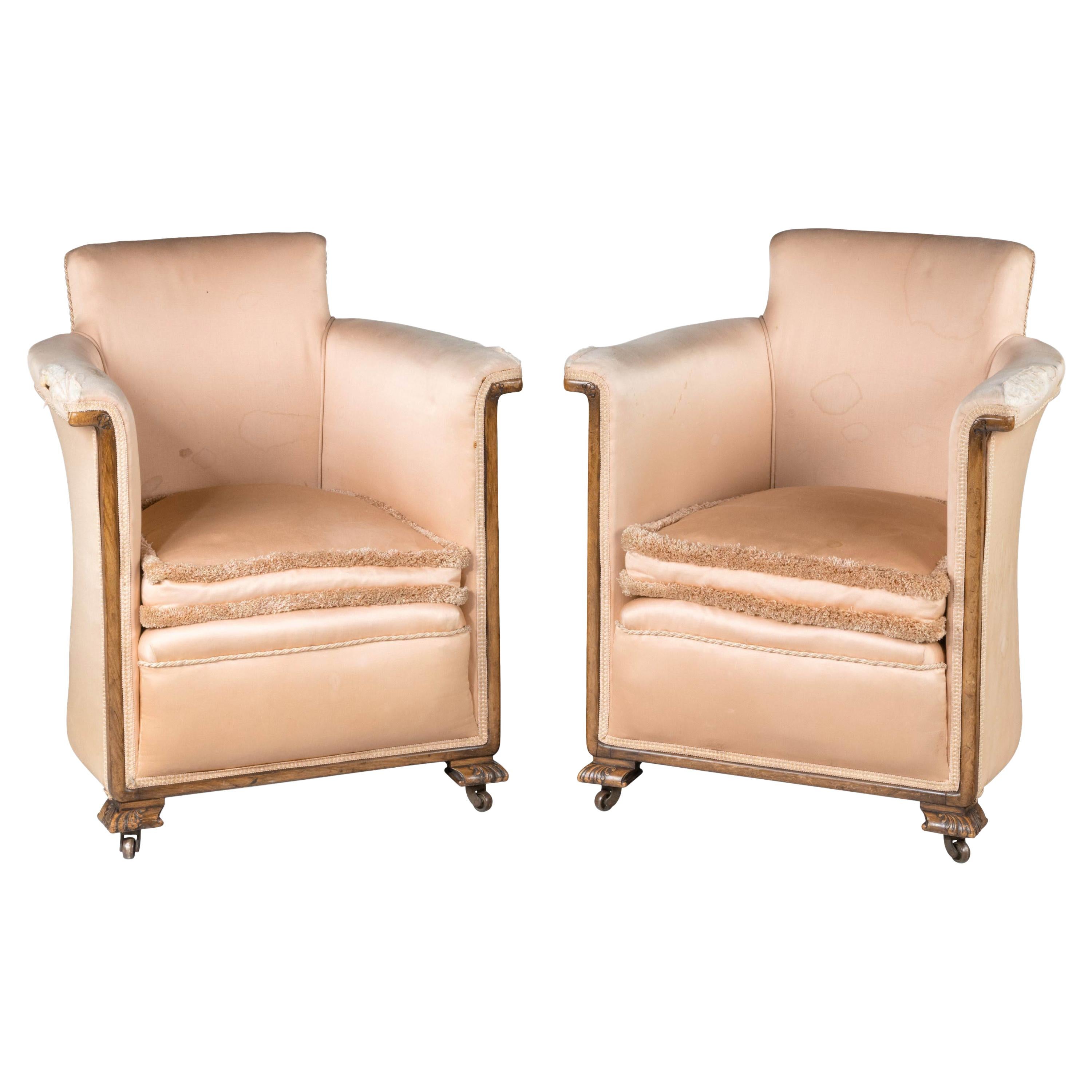 Most Attractive Pair of Late 1920s Art Deco Chairs