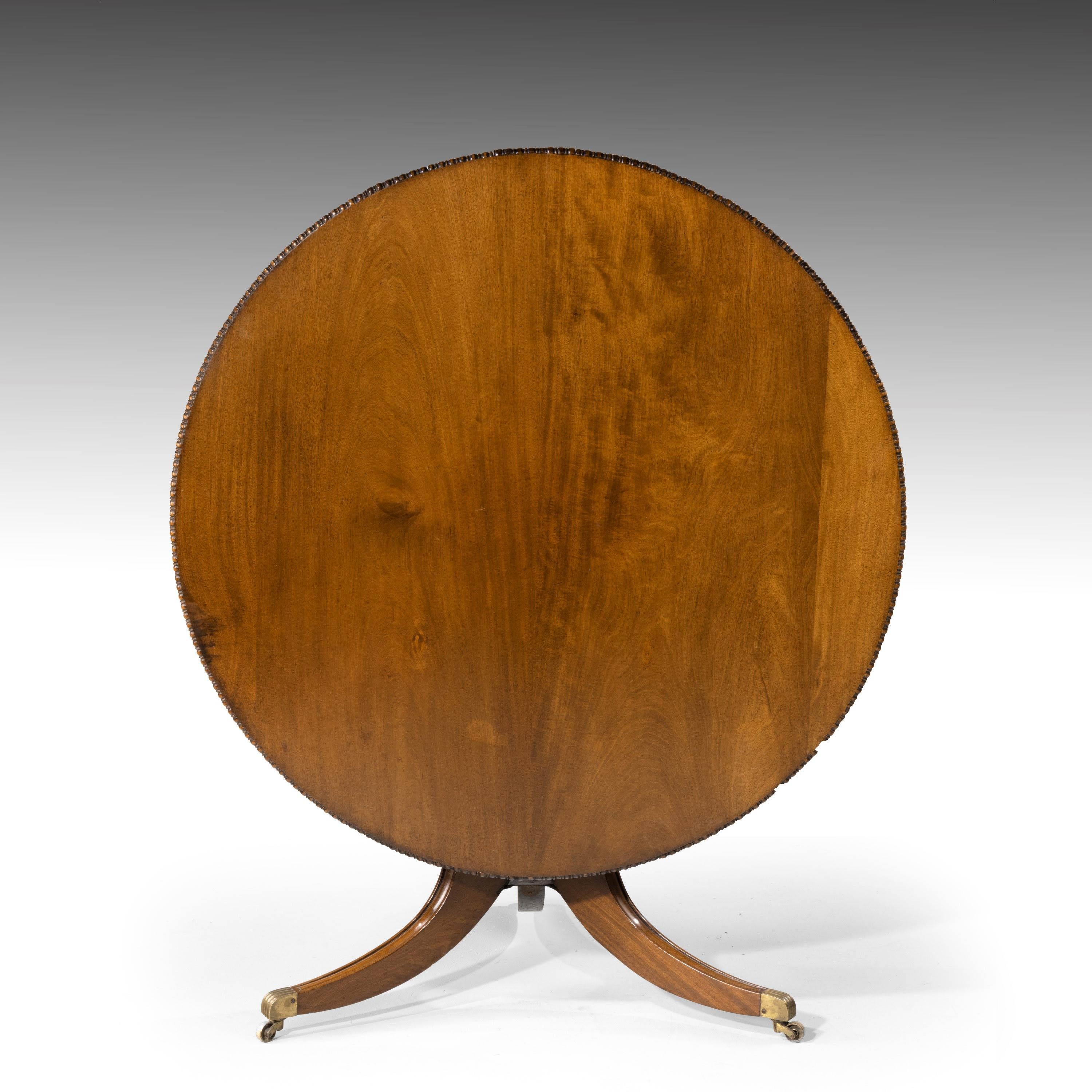 19th Century Most Attractive Regency Period Tilt-Top Dining Table