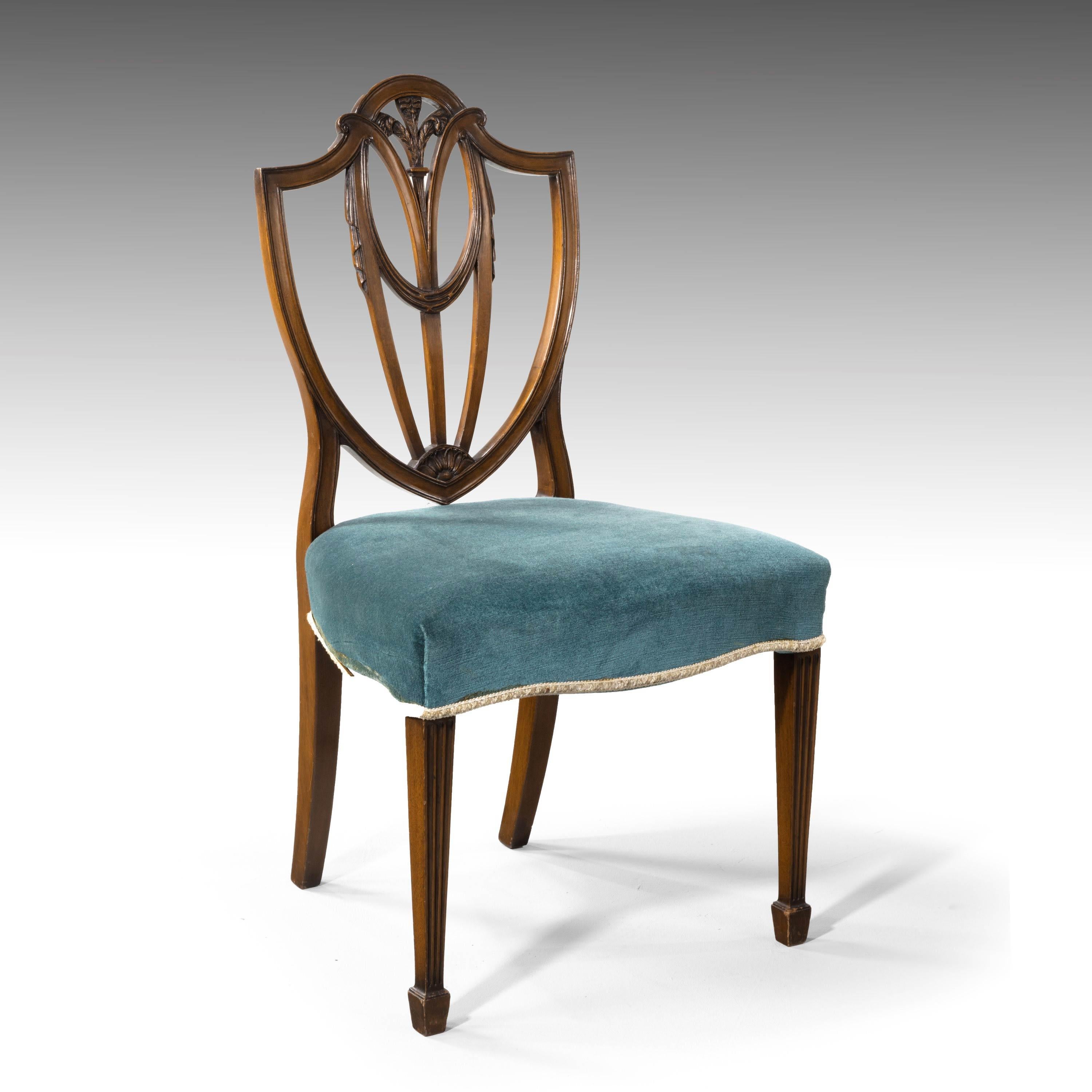 Mahogany Most Attractive Set of 8 '6+2' Early 20th Century Hepplewhite Chairs