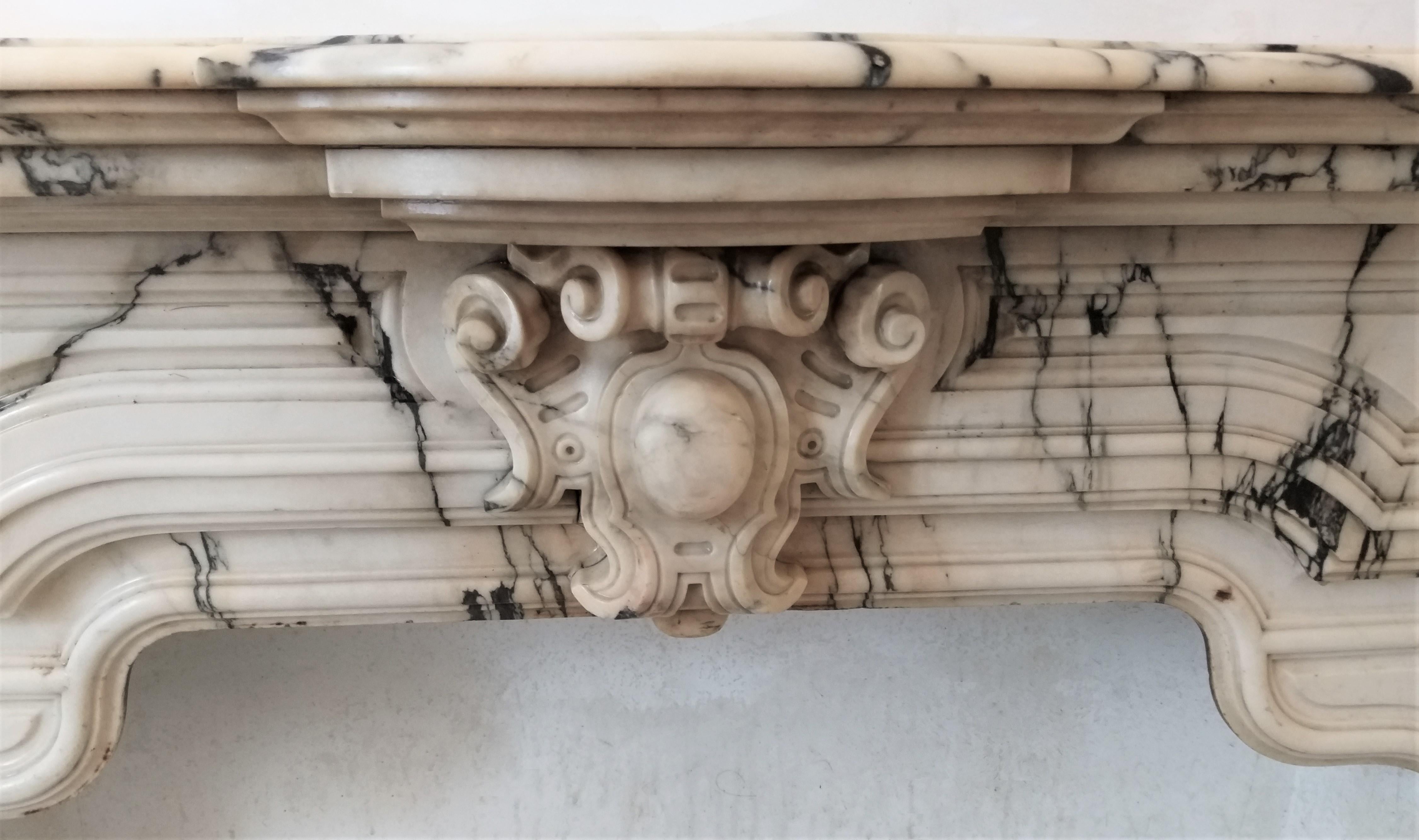 Most Stunning Serrevezza Marble Chimneypiece For Sale 2