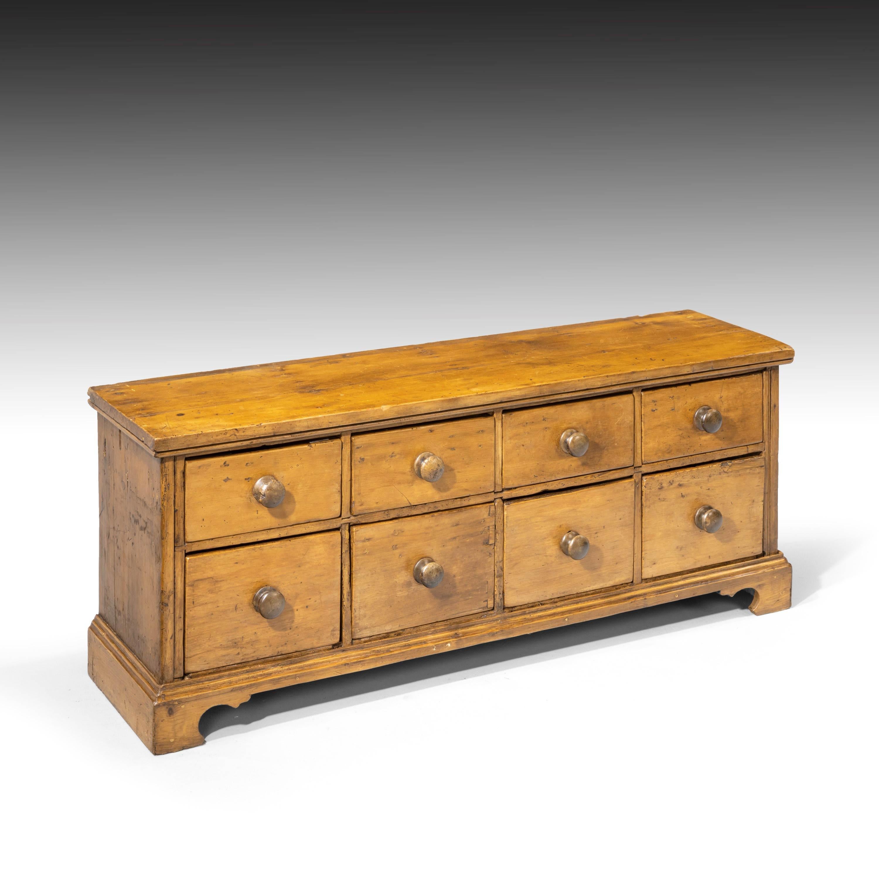 Most Unusual Early 19th Century Pine Chest of Drawers 1