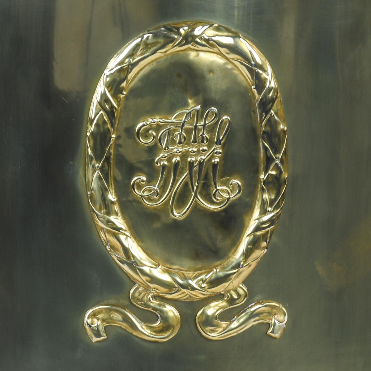 Brass A most unusual Victorian brass private posting box For Sale
