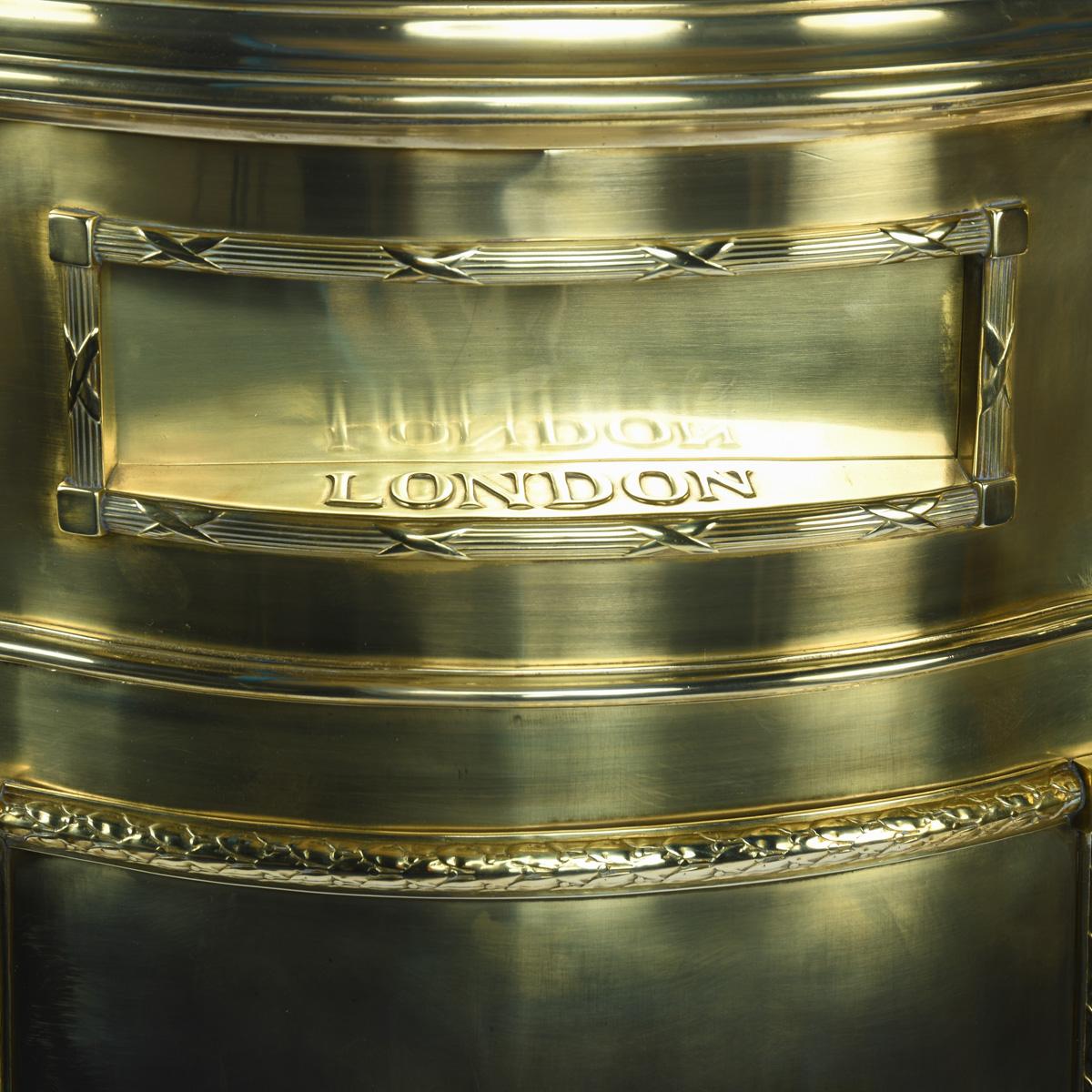A most unusual Victorian brass private posting box For Sale 1