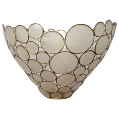 Mother of Pearl /Capiz Bowl by R&Y Augousti, Paris, 1990s