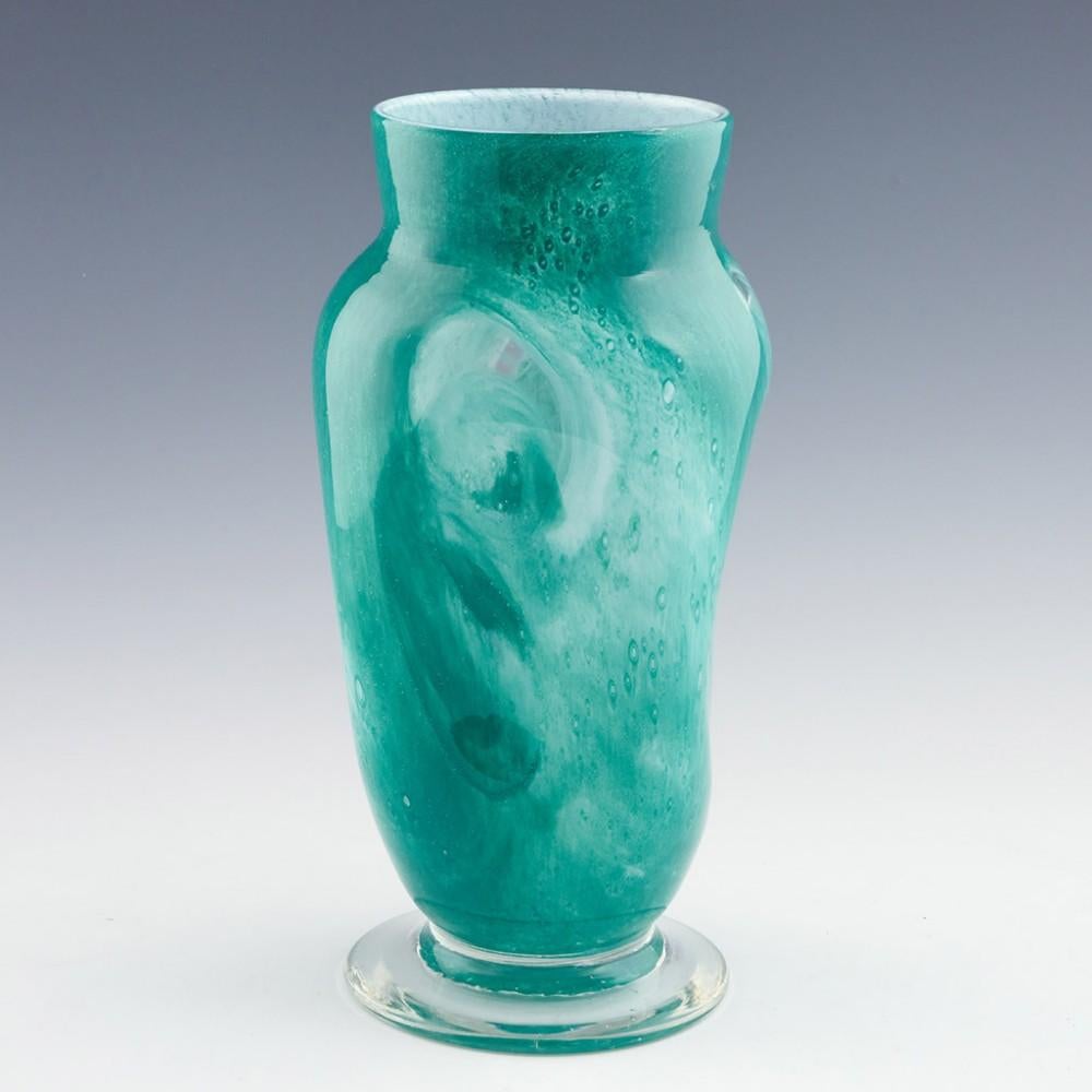 English Mottled Gray-Stan Glass Vase C1930