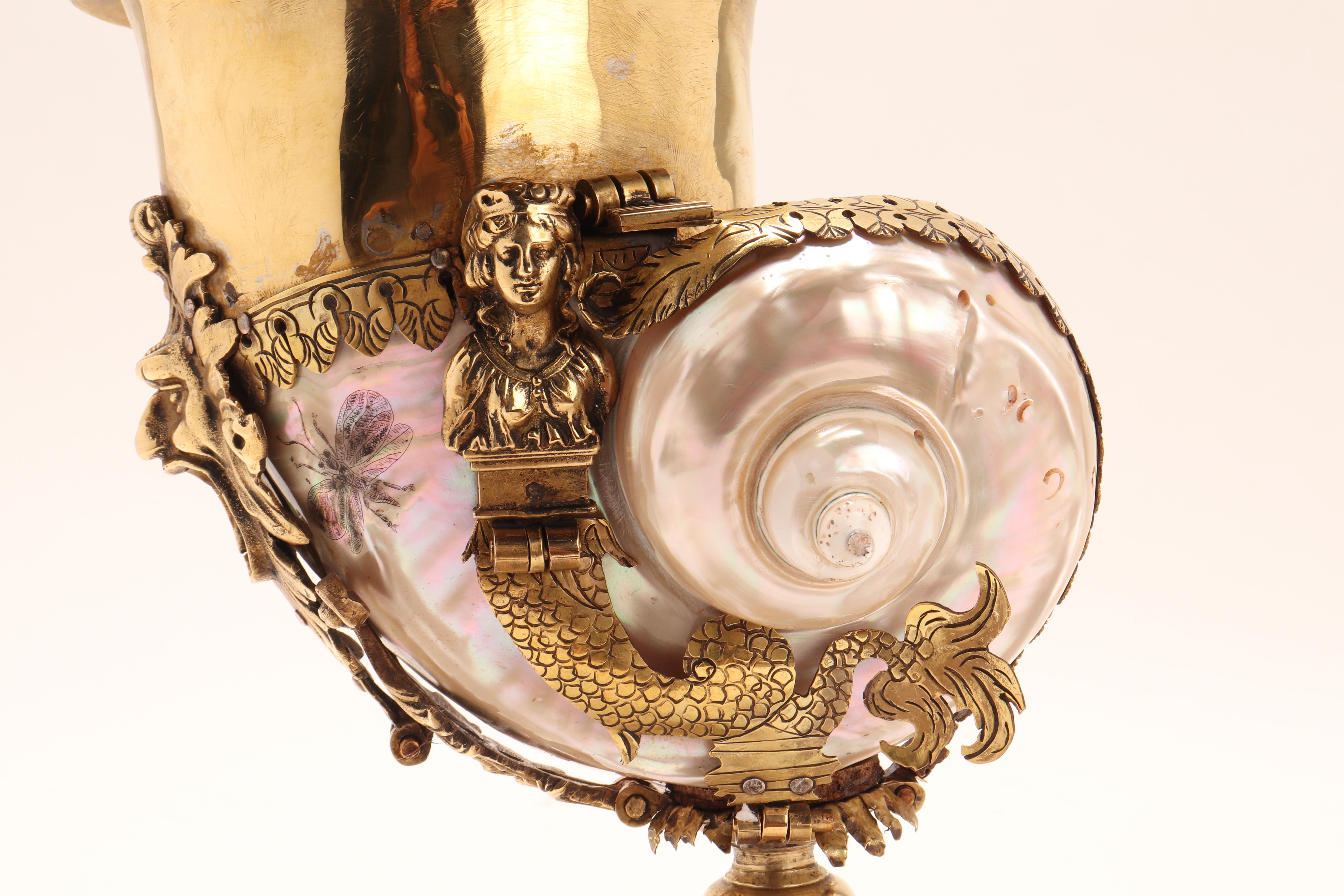 Brass Mounted Turbo Shell, Germany, 1870