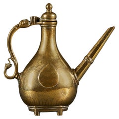 A Mughal Brass Coffee Pot