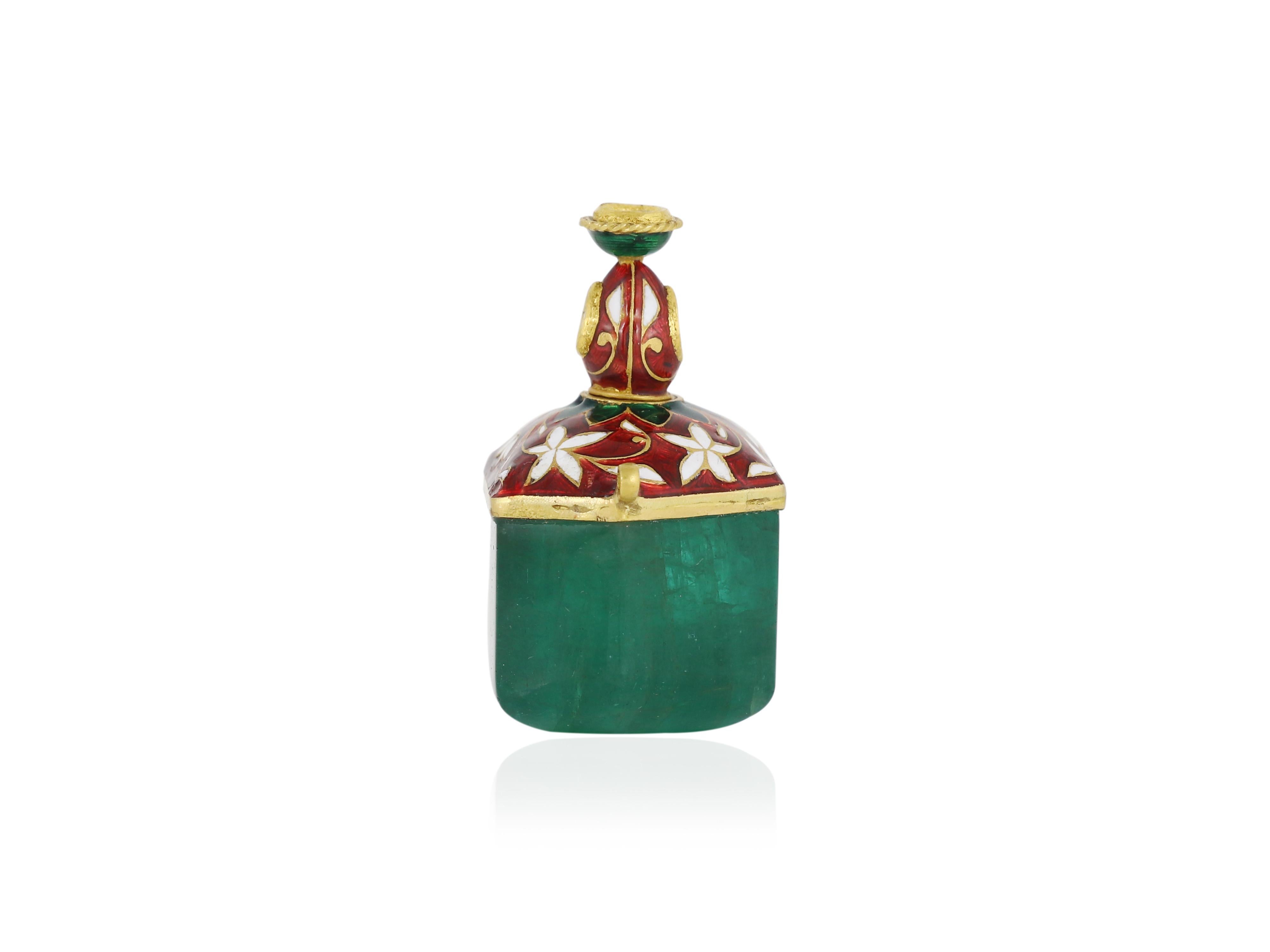 Un flacon de parfum moghol en or 22 carats avec charnières pour le pendentif Neuf - En vente à Bangkok,, TH