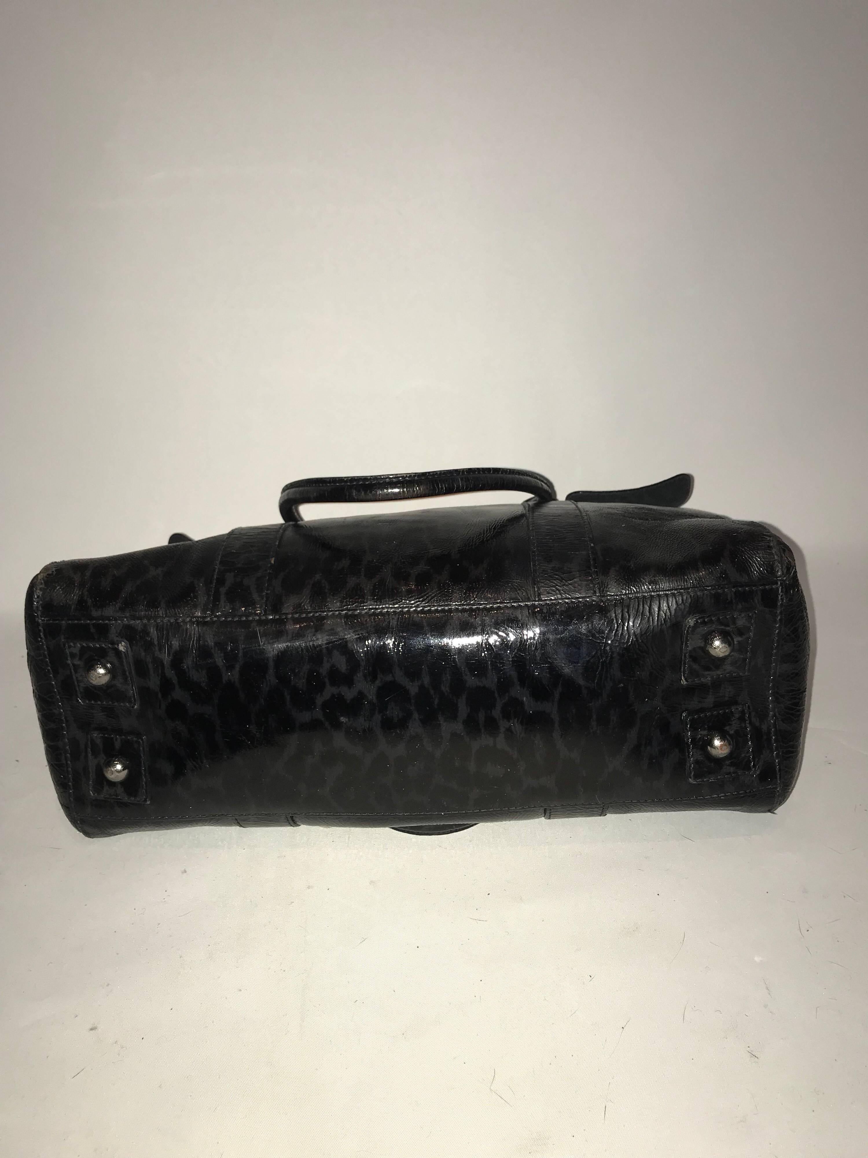 leopard print satchel bag