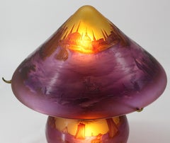 A Muller Frères Luneville Cameo Glass Table Lamp circa 1910