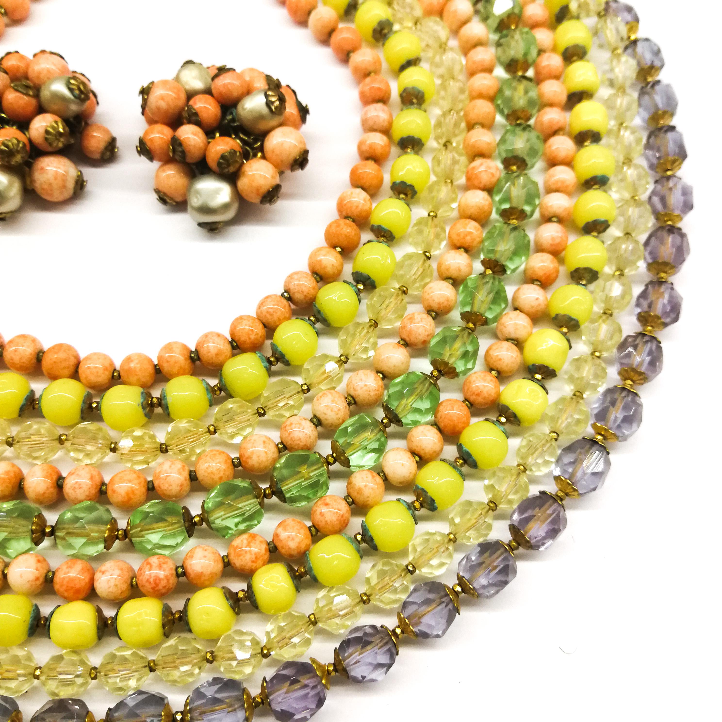 coloured bead necklace