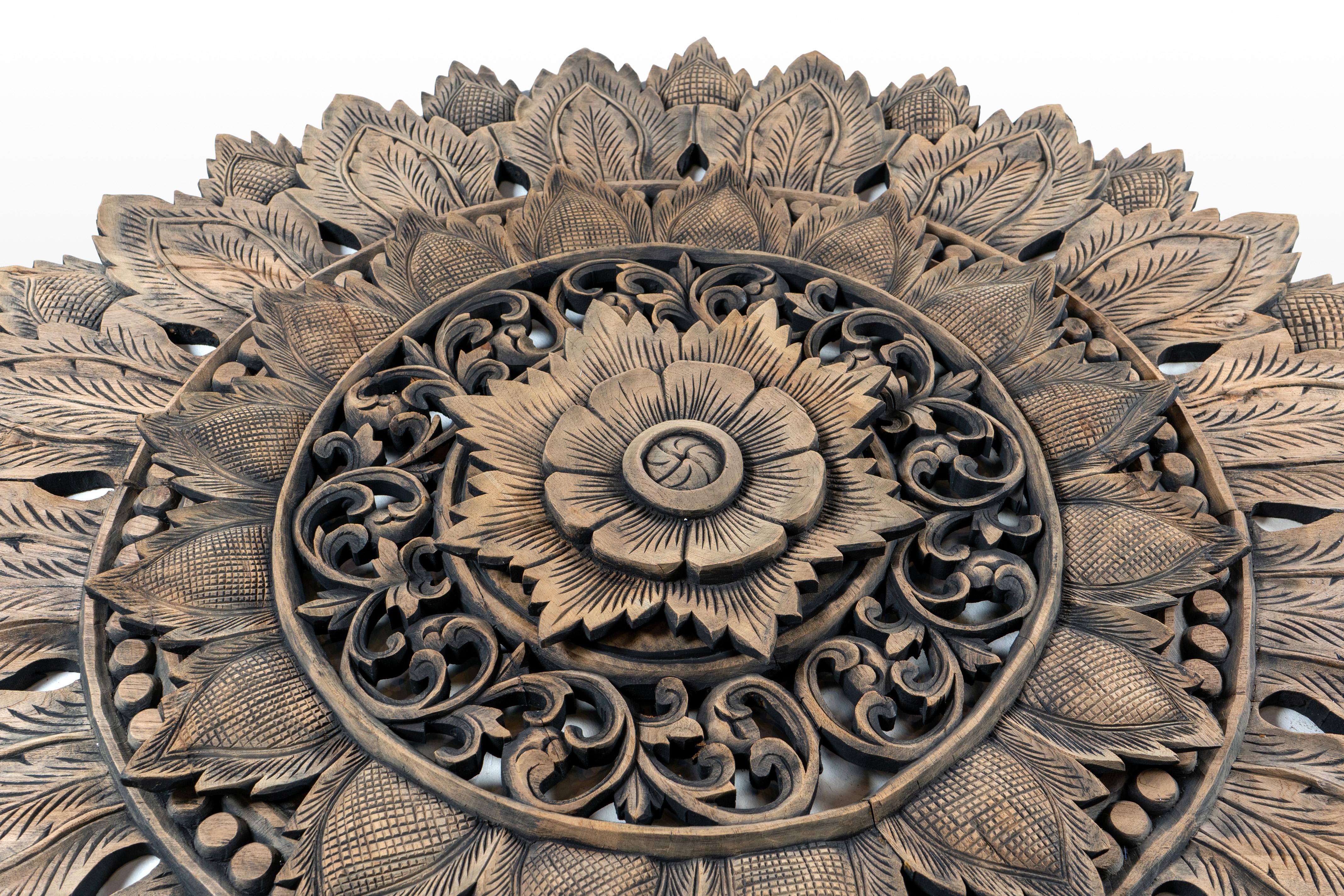 Thai A Multi-Tiered Carving of a Lotus Flower 46