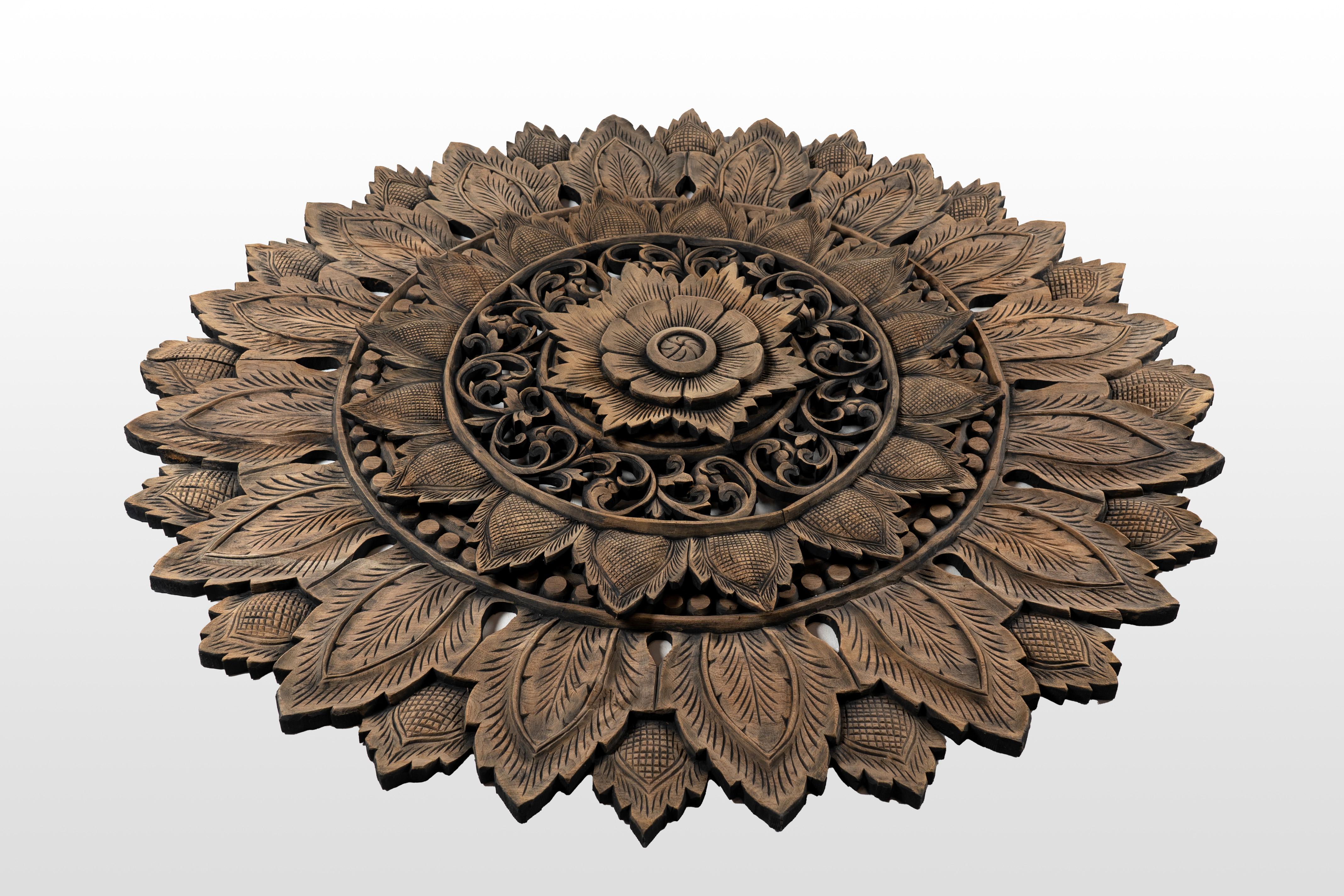 A Multi-Tiered Carving of a Lotus Flower 46