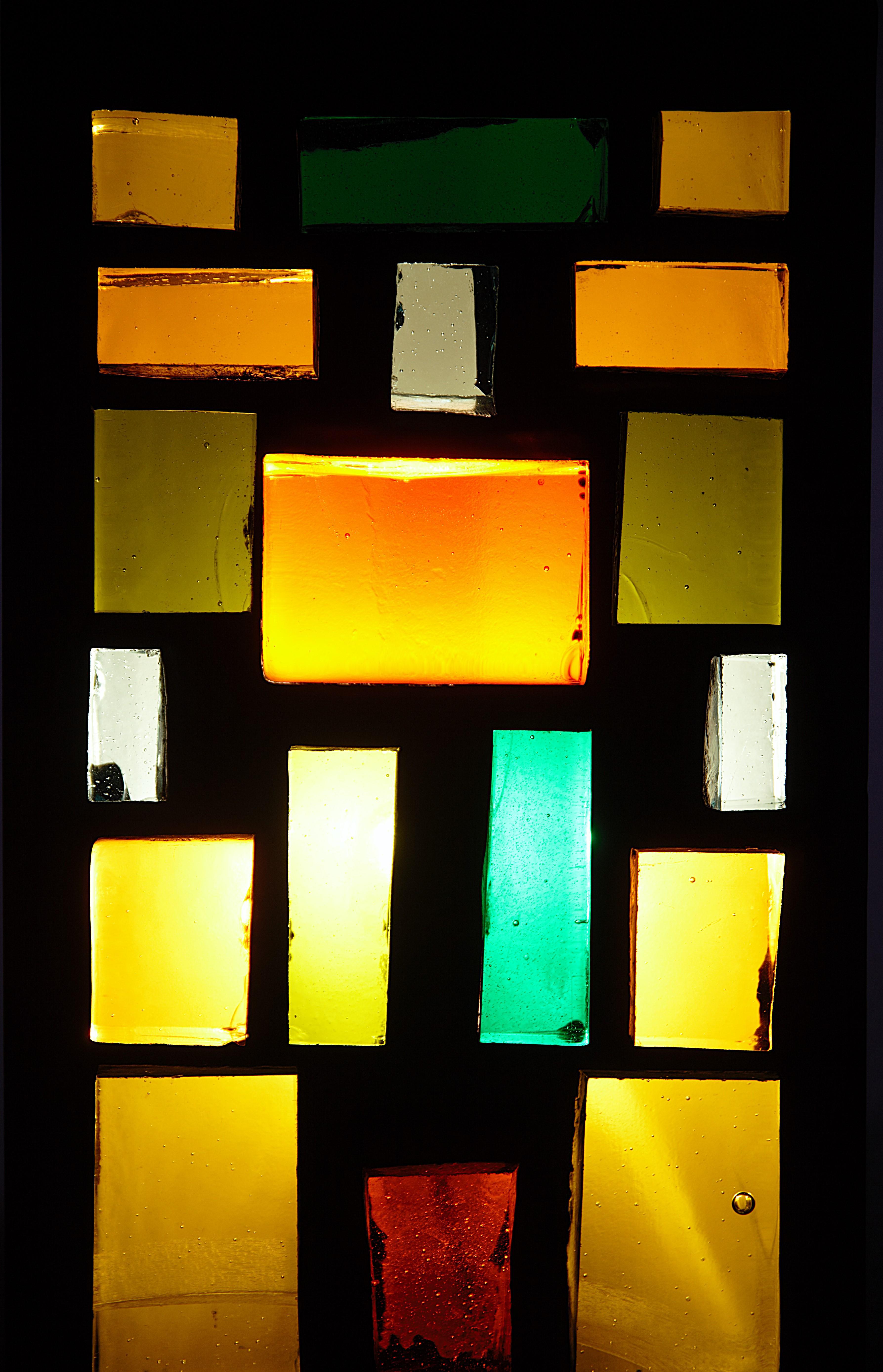 Lampada in vetro multicolore di Jean Simon Labret Francia anni '70 in vendita 2