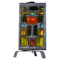 A Multicolor Glass Lamp by Jean Simon Labret France 1970s