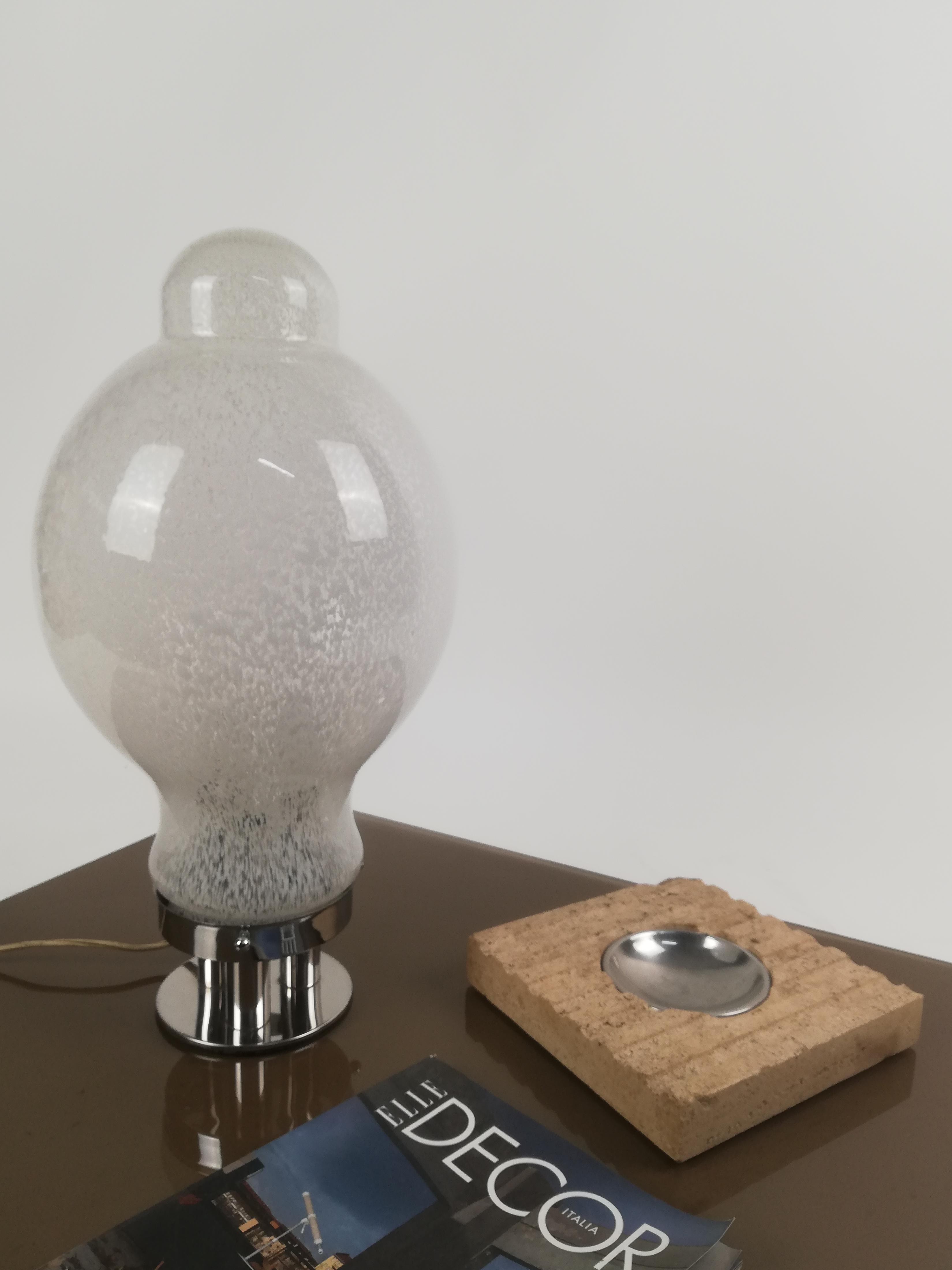 Space Age Murano Blown Glass Table Lamp in the Style of Carlo Nason for Mazzega For Sale