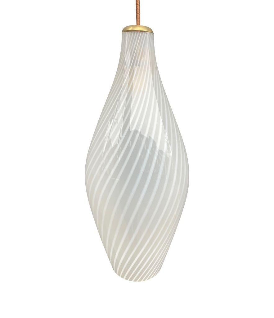 Mid-Century Modern A Murano glass pendant light by Aloys Gangkofner for Peill & Putzler. For Sale
