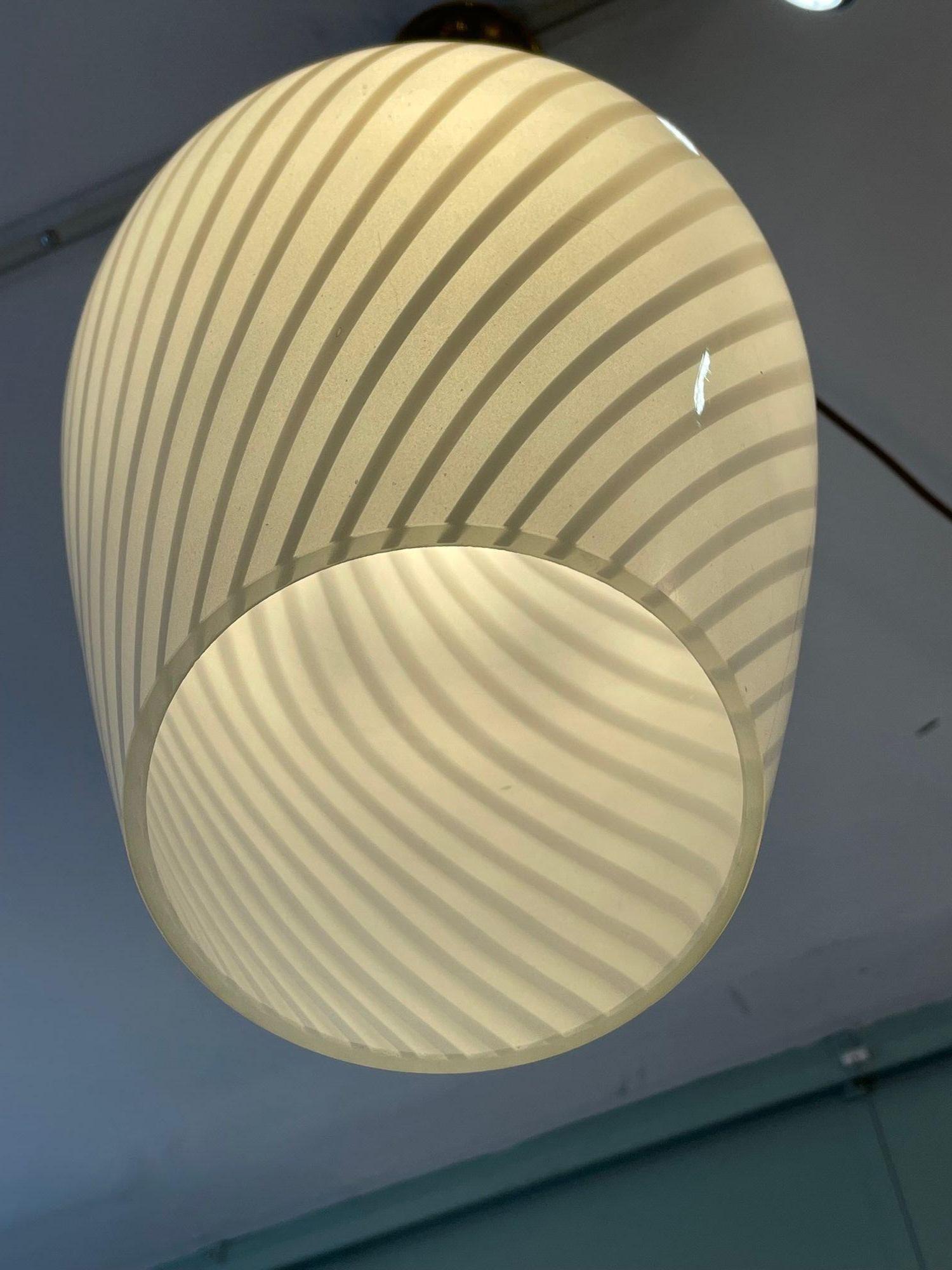 Italian A Murano glass pendant light by Aloys Gangkofner for Peill & Putzler. For Sale