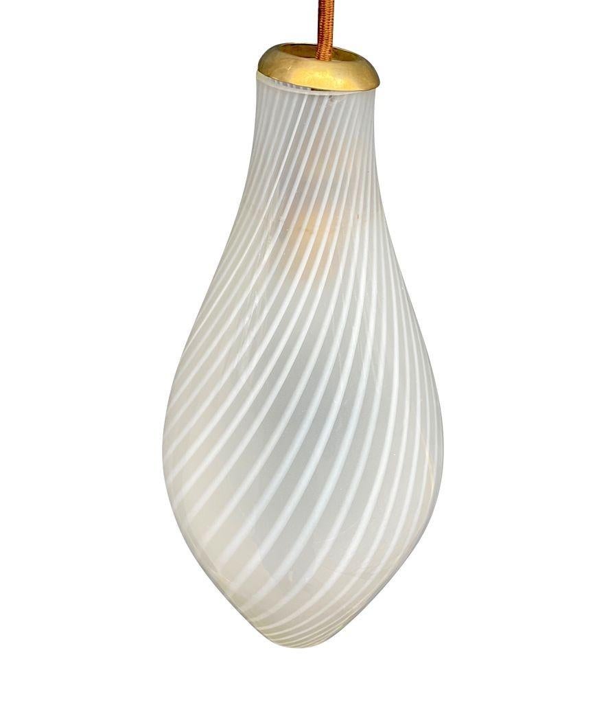 A Murano glass pendant light by Aloys Gangkofner for Peill & Putzler. For Sale 2